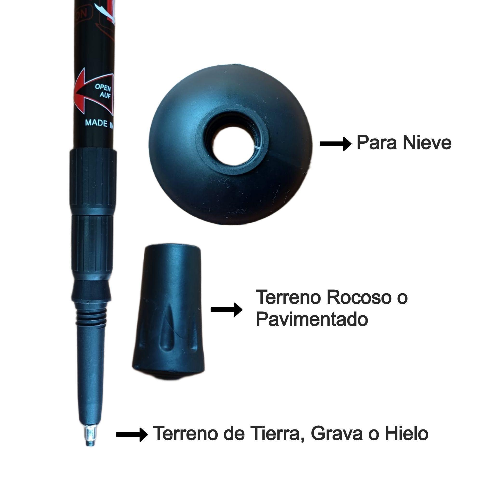 Pack 2 Bastones Trekking Palos Senderismo 3 Tramos Antishock-2