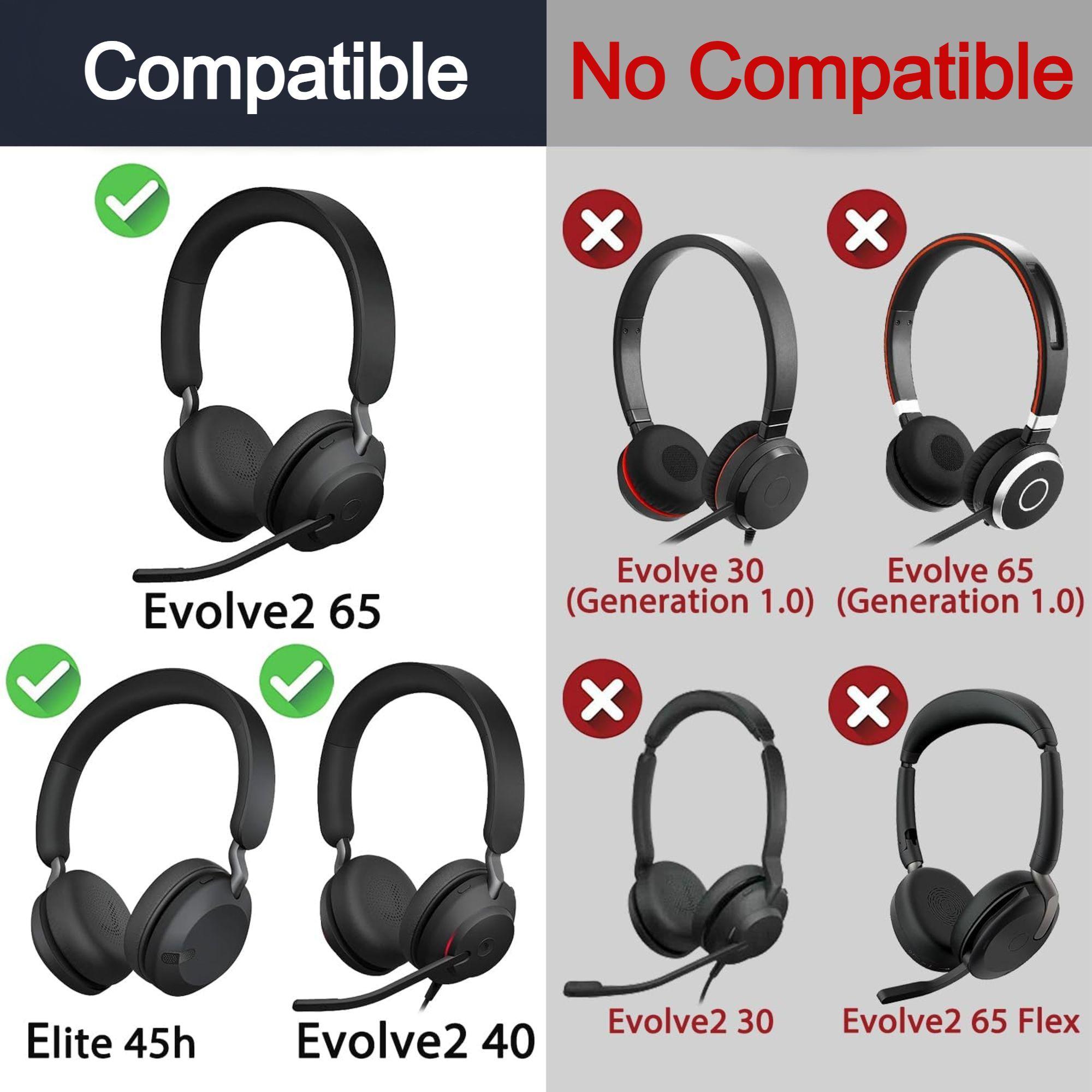 Almohadillas Para Audifonos Jabra Evolve2 40 65 UC Elite 45H-2