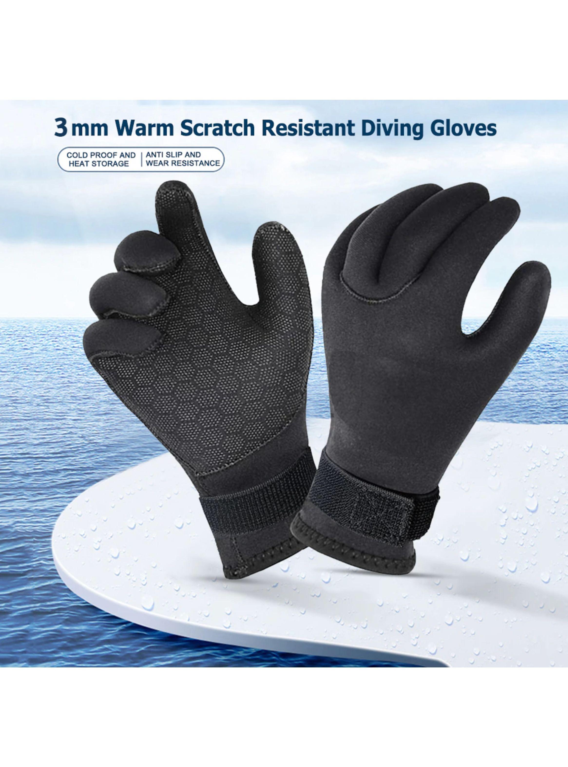 Guantes Neopreno 3mm Buceo Cálidos Ajustables Resistentes-2