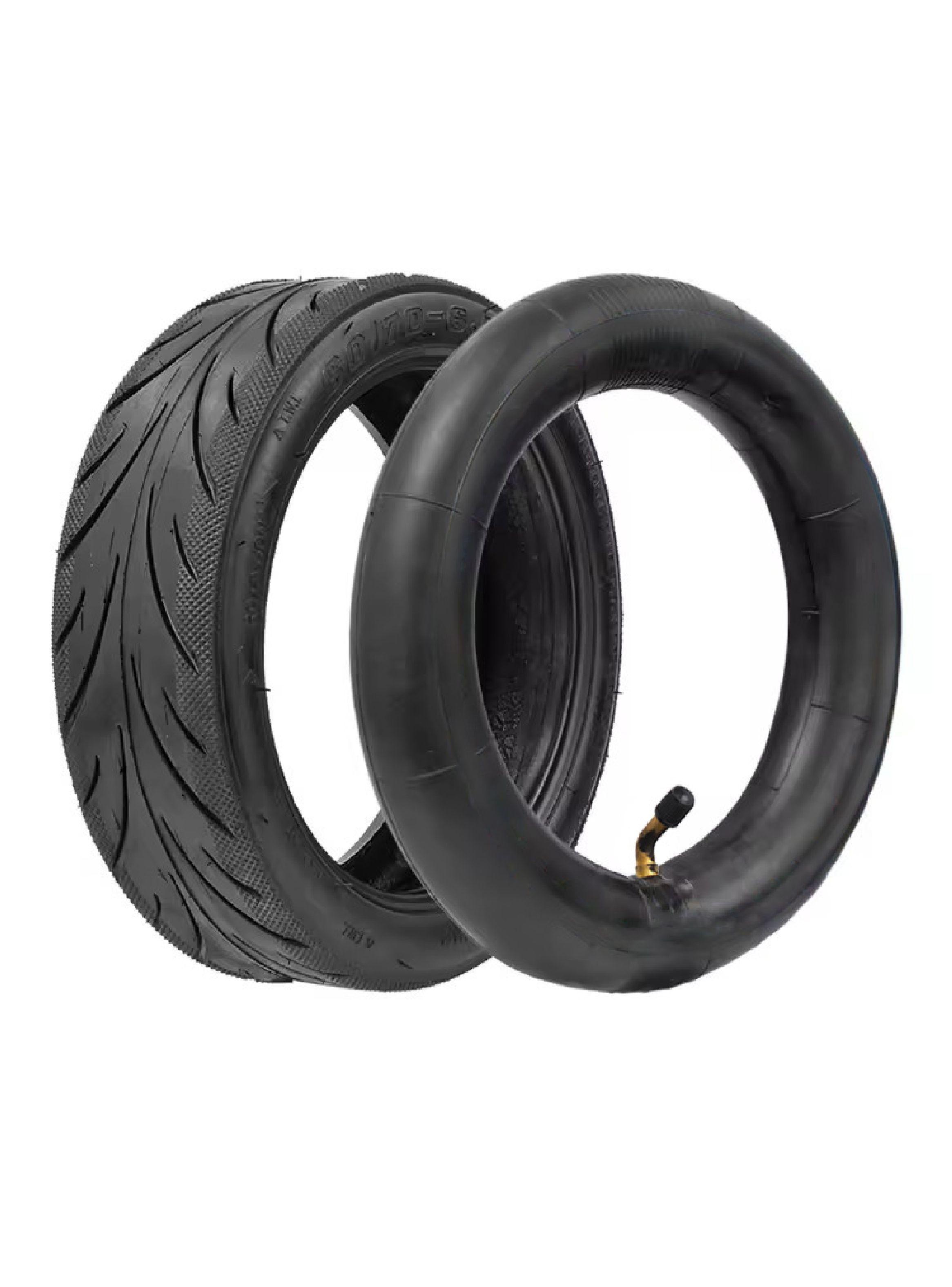 Neumático 60/70-6.5 + Camara 90º Para Scooter Ninebot Max G30 y Otros-0
