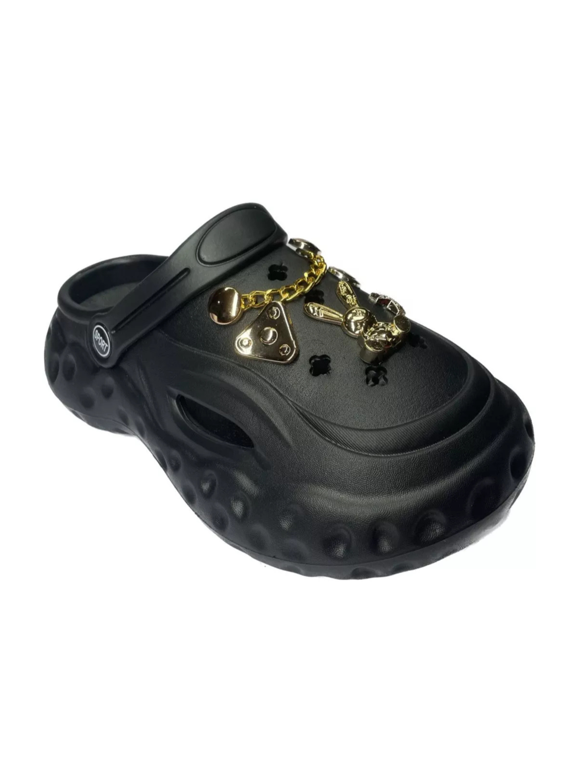 Zuecos Bajos Estilo Urbano con Charms -0