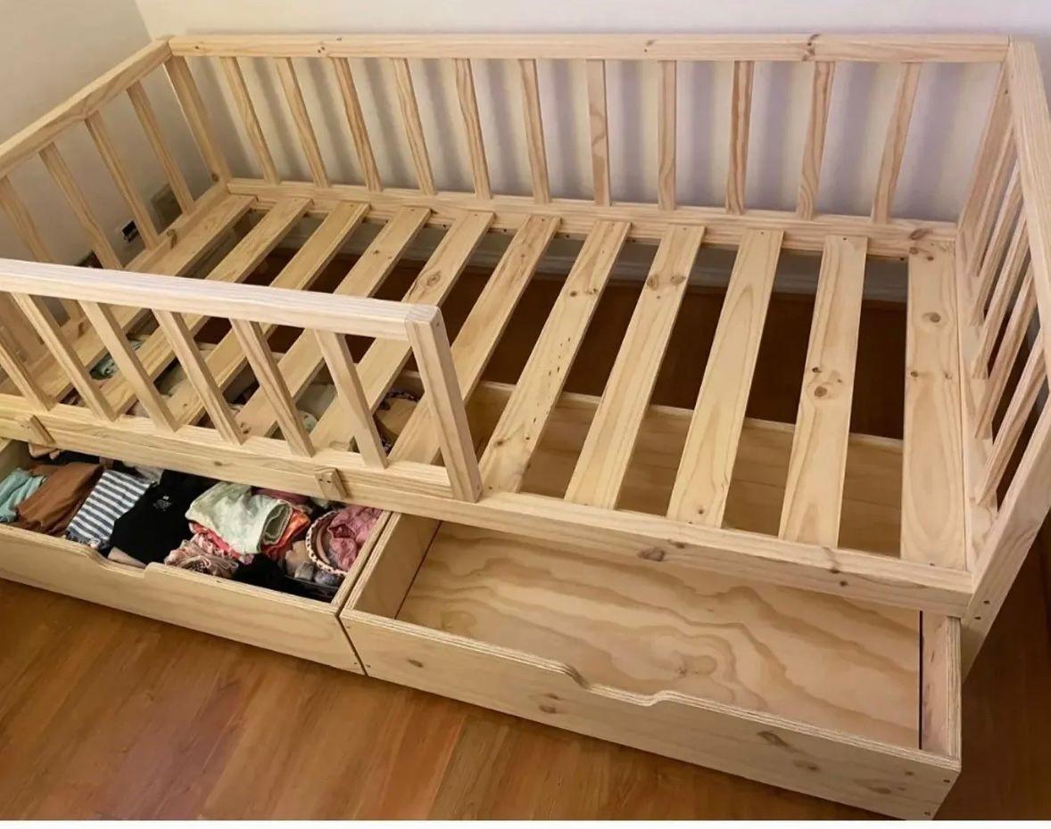 Cama Corral con Cajones 1 plaza-2