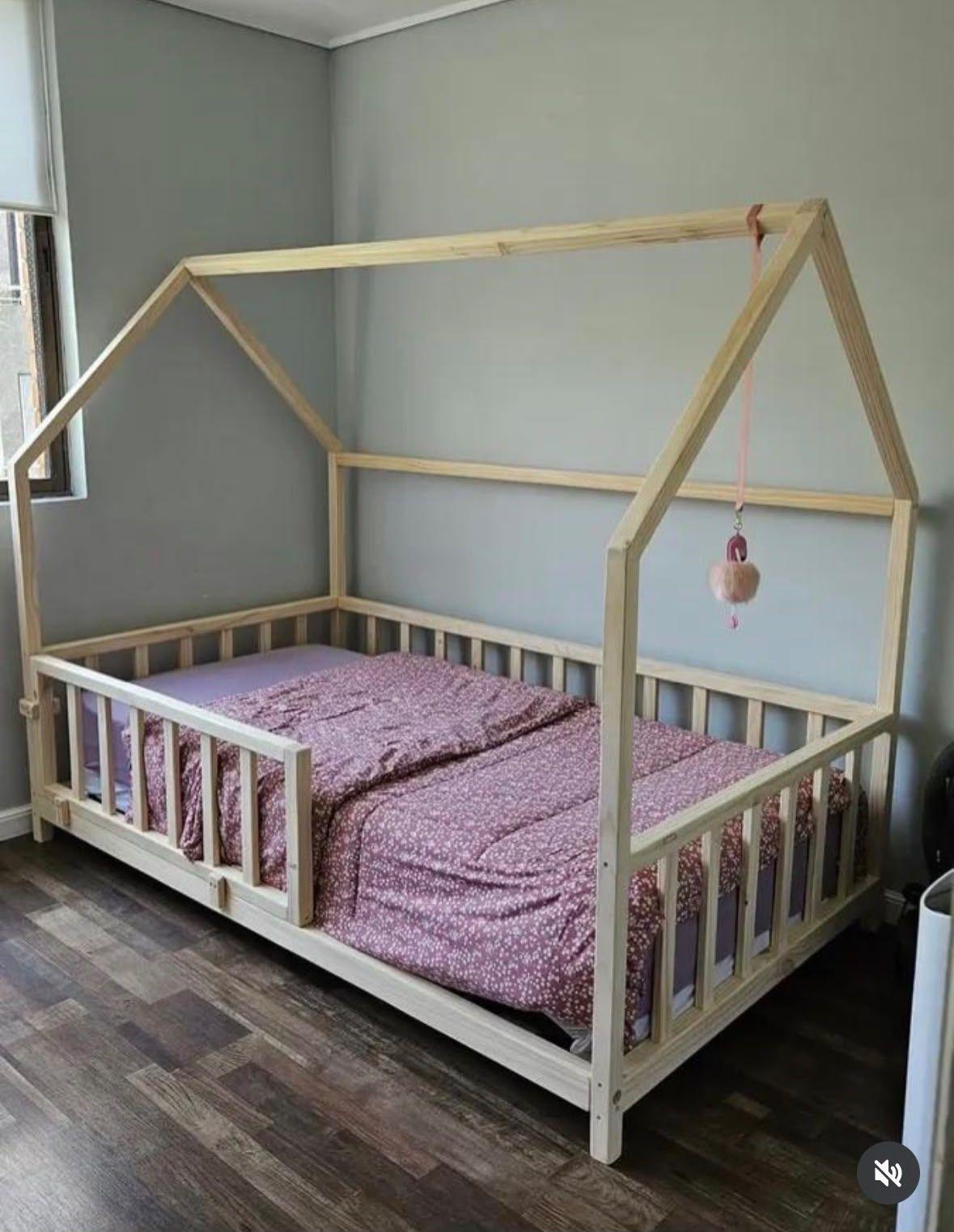 Cama Montessori Casita Corral 1 plaza-3