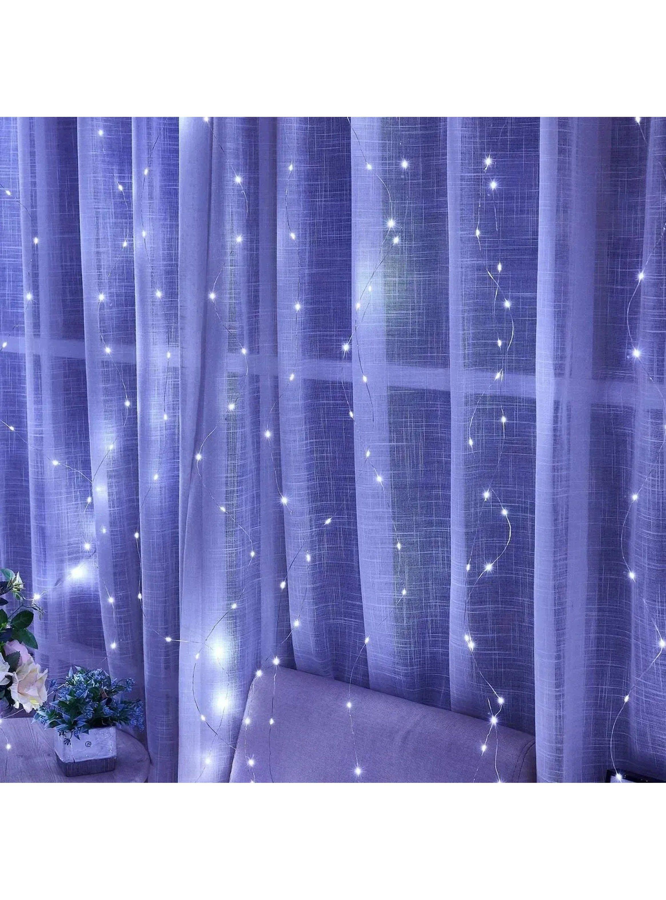 Cortina De Luces LED 300 Bombillas USB Impermeable Interior Y Exterior-3