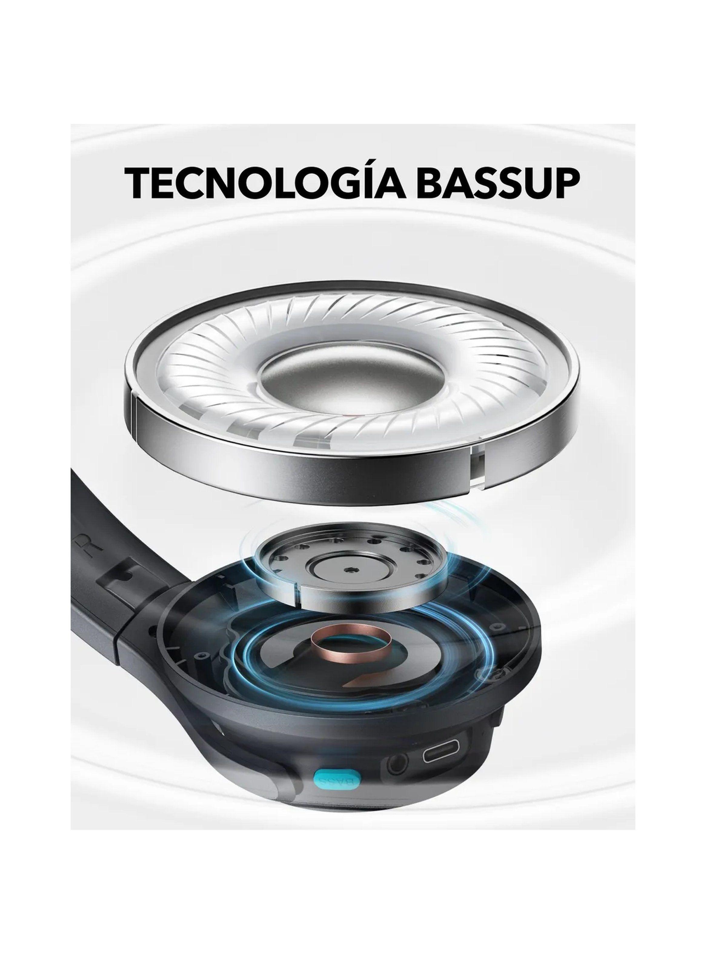Audífonos Bluetooth Over-Ear Multipunto Sonido Nítido Negro-5