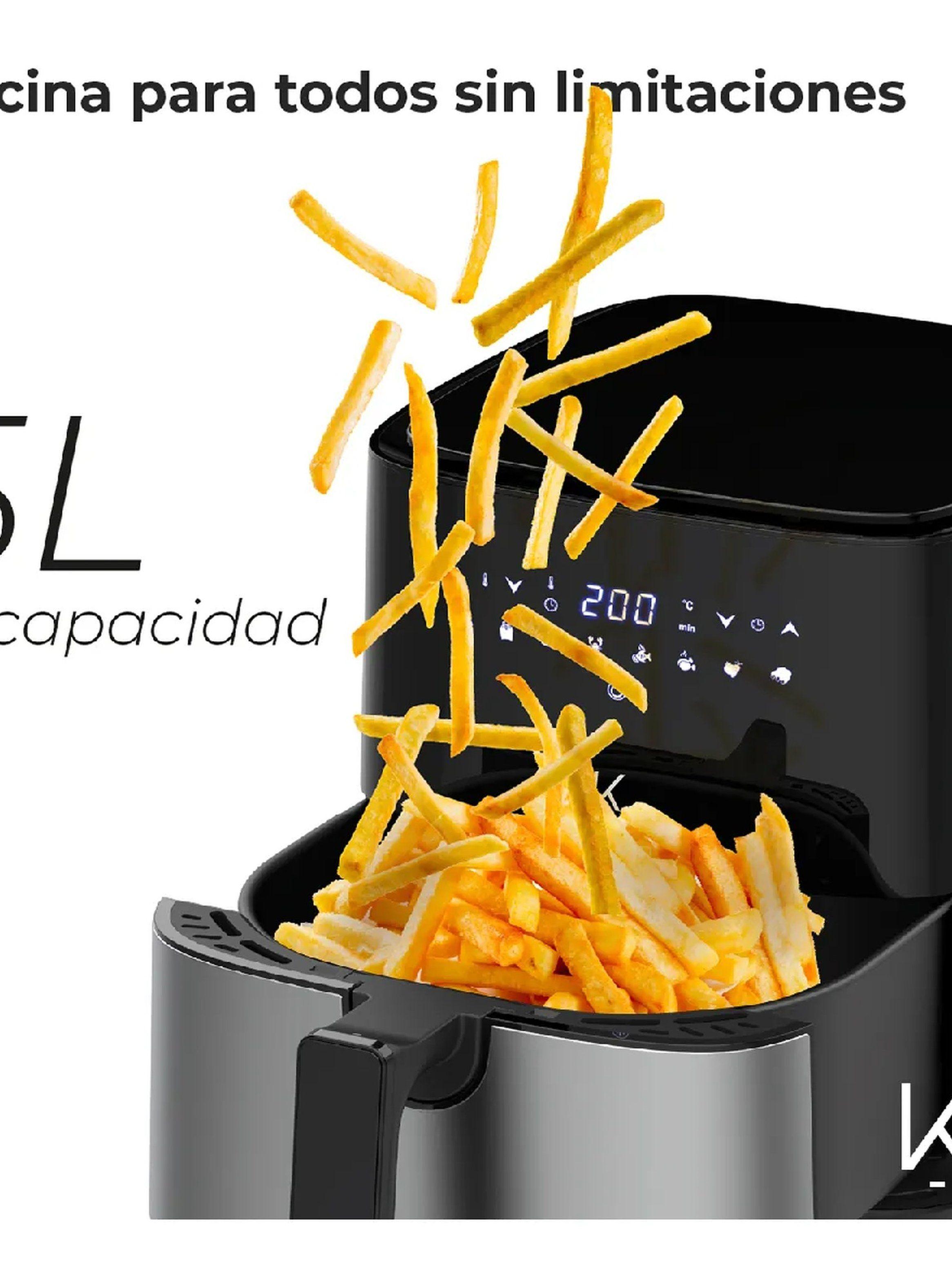 Freidora De Aire Digital 5L Pantalla Táctil Temperatura Ajustable-4