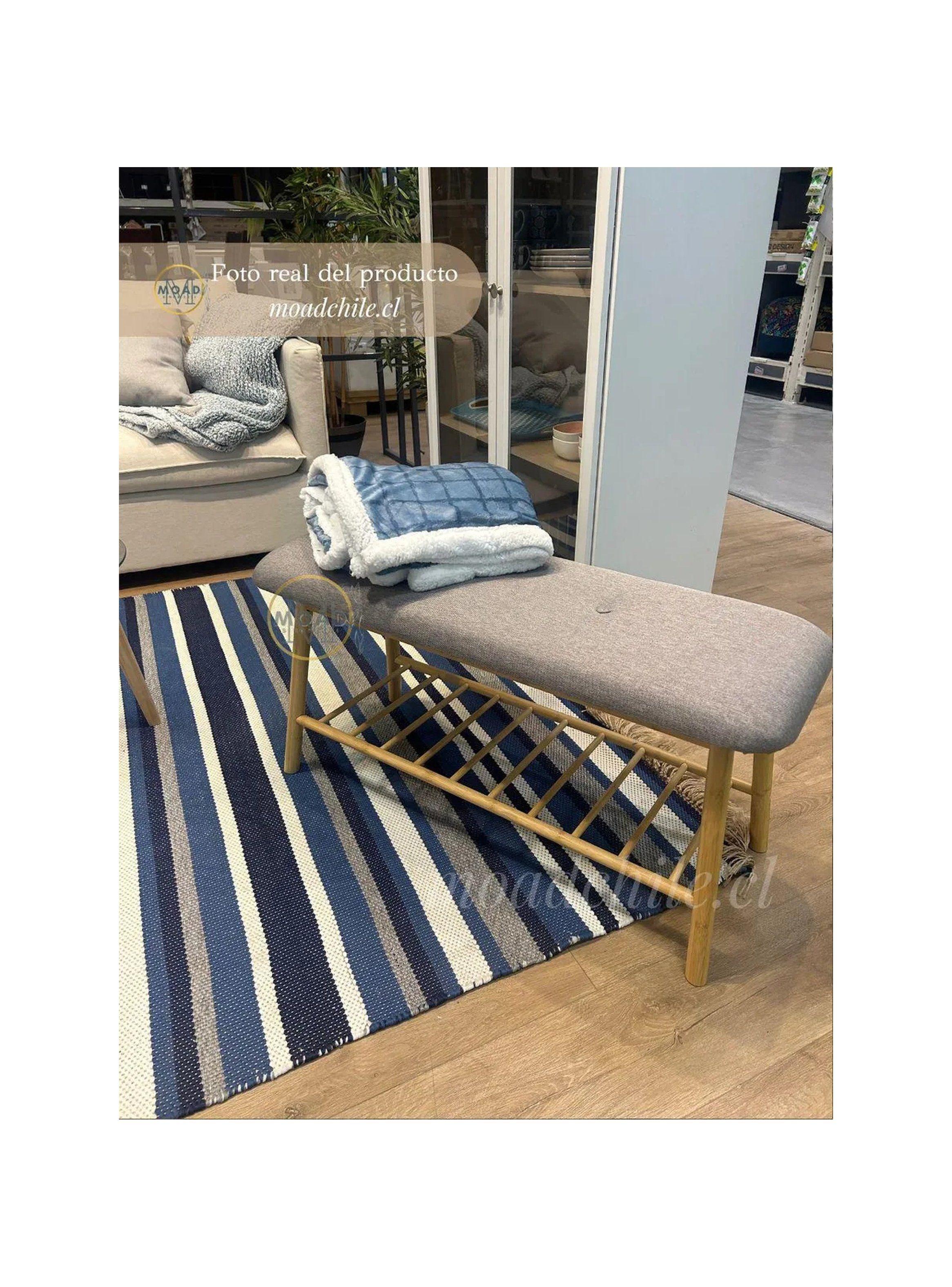 Banco Organizador Zapatero Madera Cojín 90x34x45 cm-5