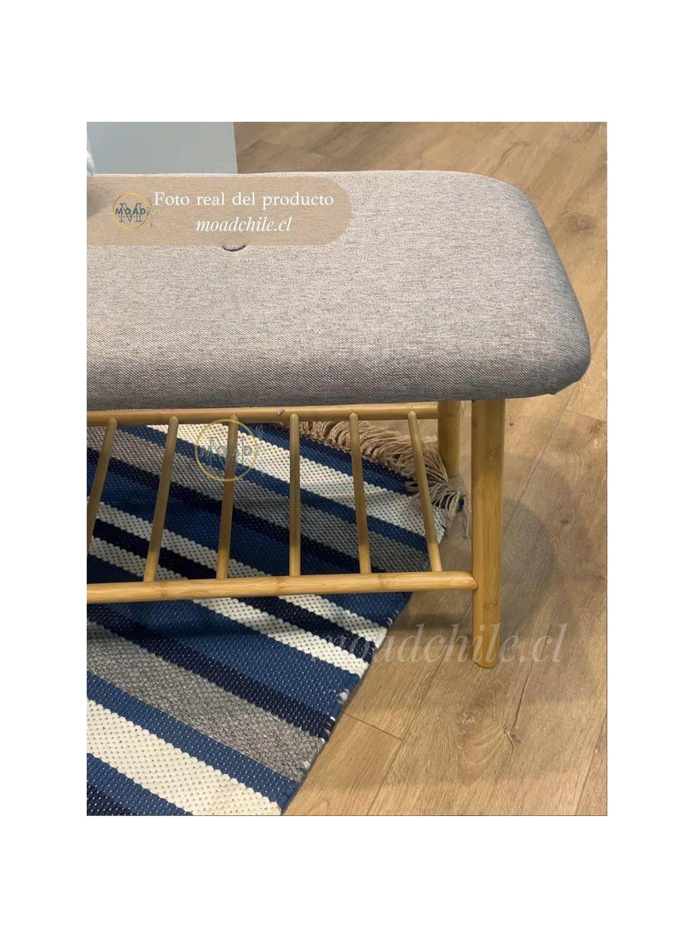 Banco Organizador Zapatero Madera Cojín 90x34x45 cm-6