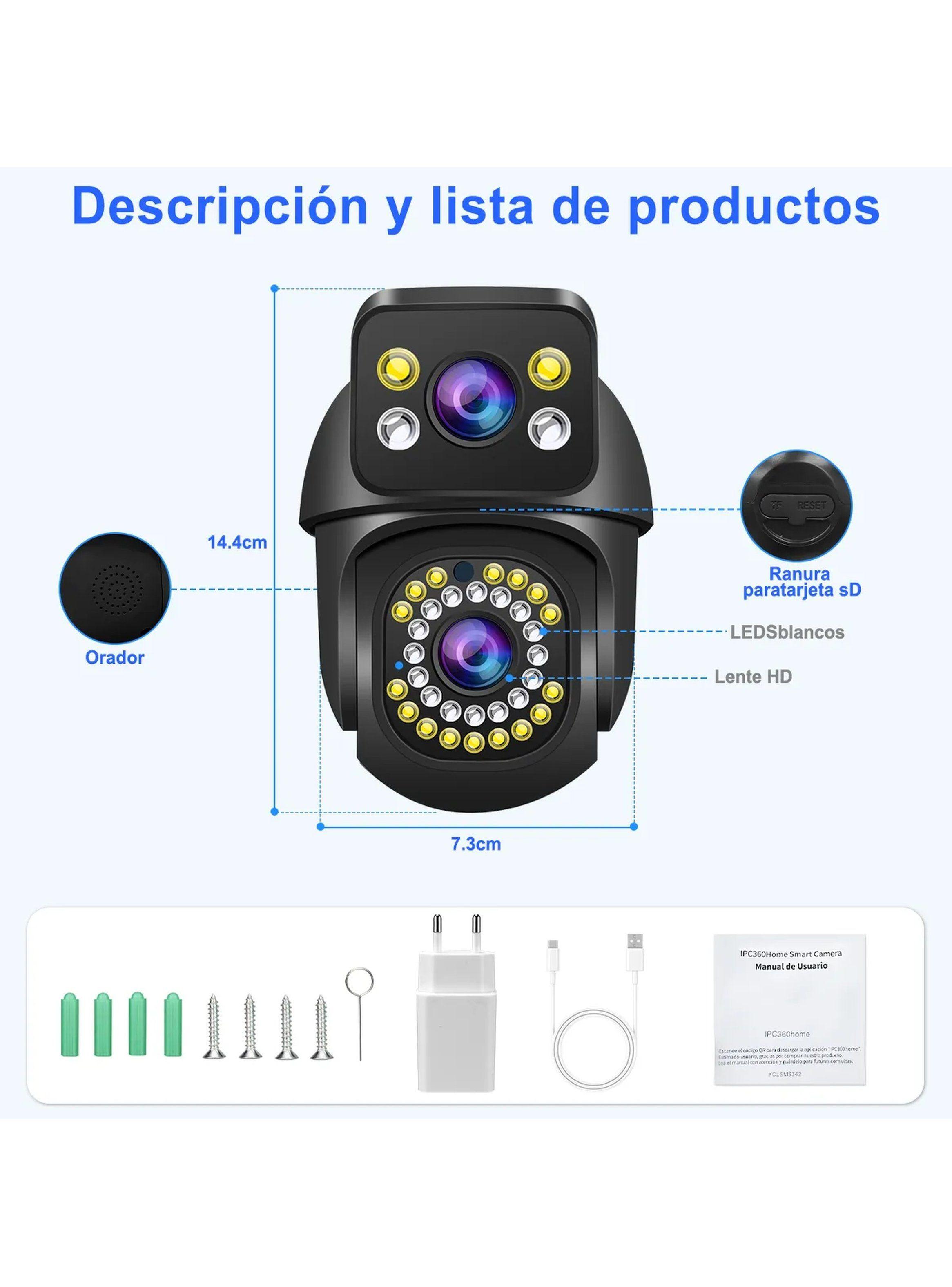 Cámara de Seguridad PTZ 8MP Exterior Visión Nocturna Audio Bidireccional-8