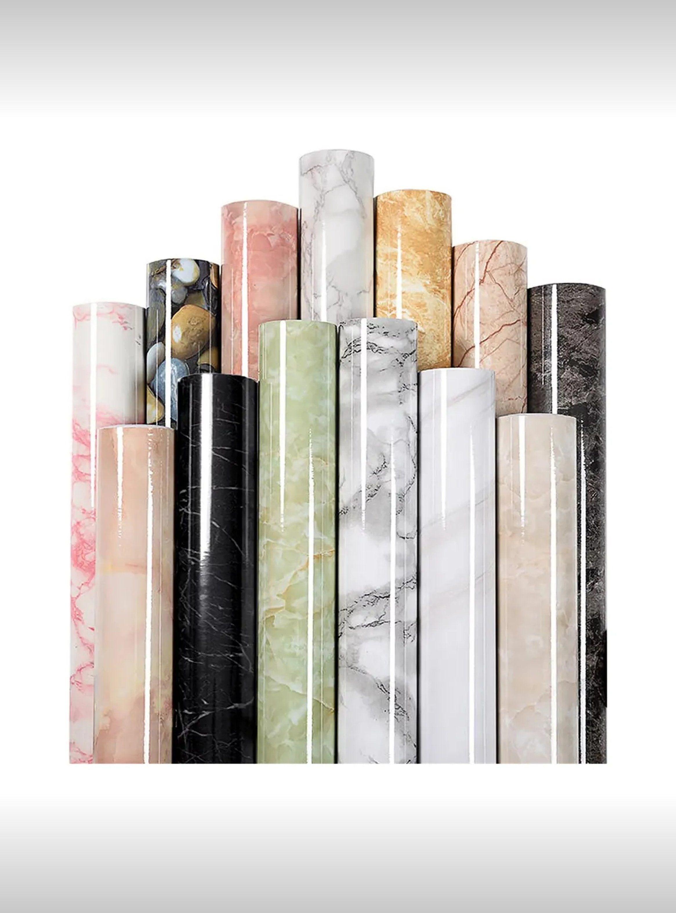 Papel Adhesivo Decorativo Mármol Blanco 1000x60cm Impermeable-7