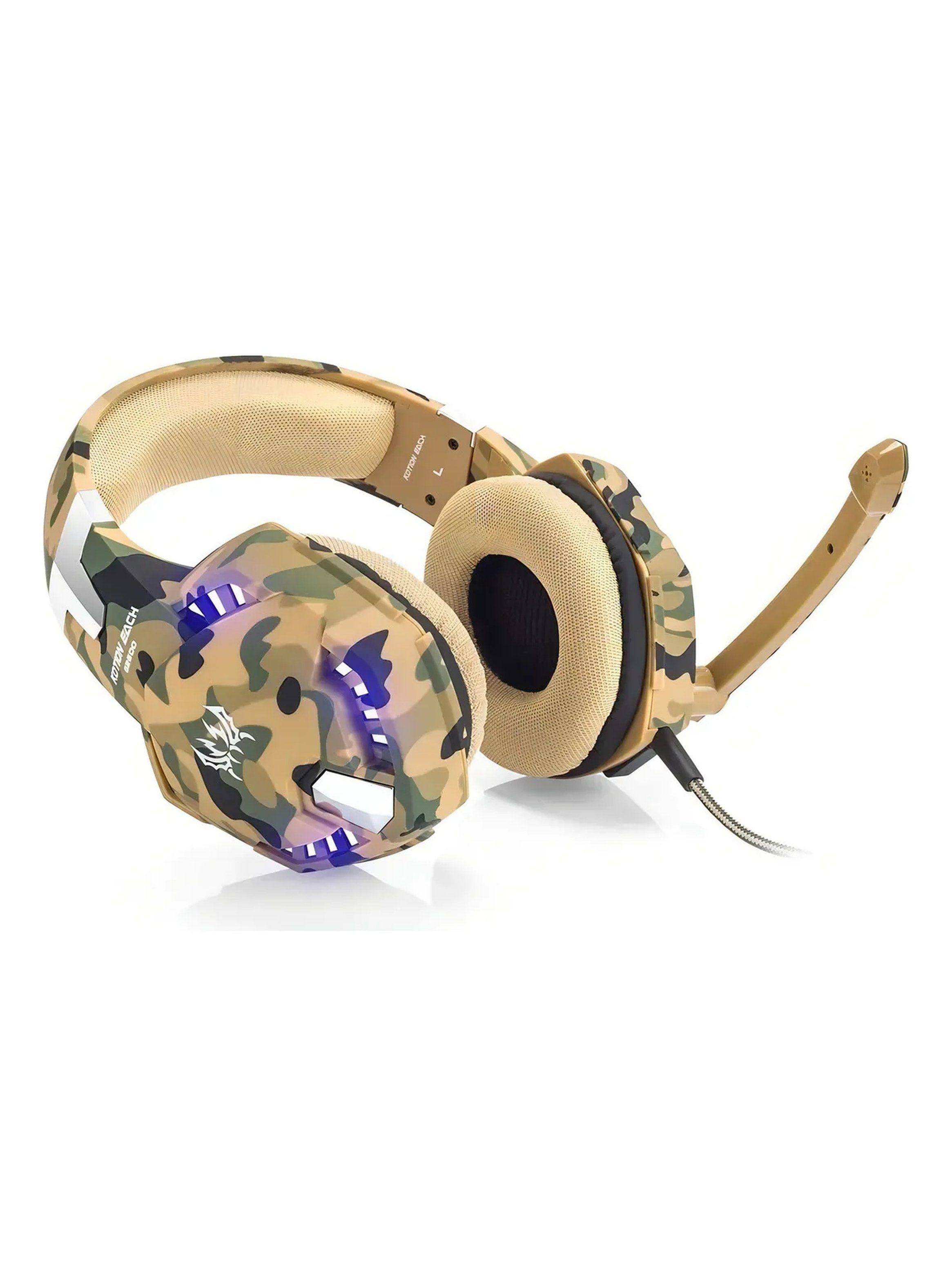 Auriculares Gaming con Micrófono Luz LED Camo Ajustable-1