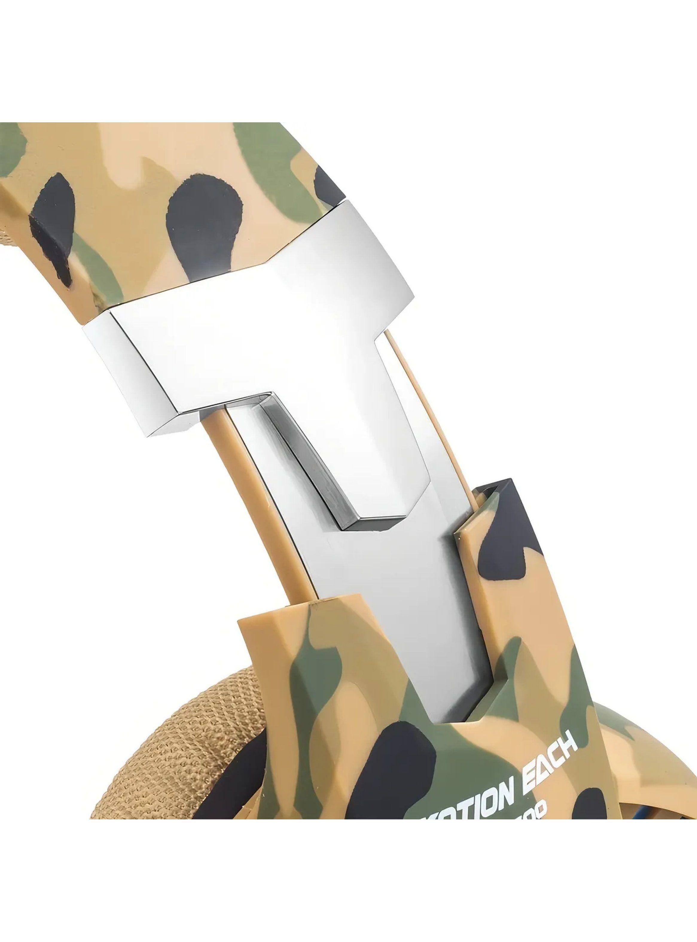 Auriculares Gaming con Micrófono Luz LED Camo Ajustable-8