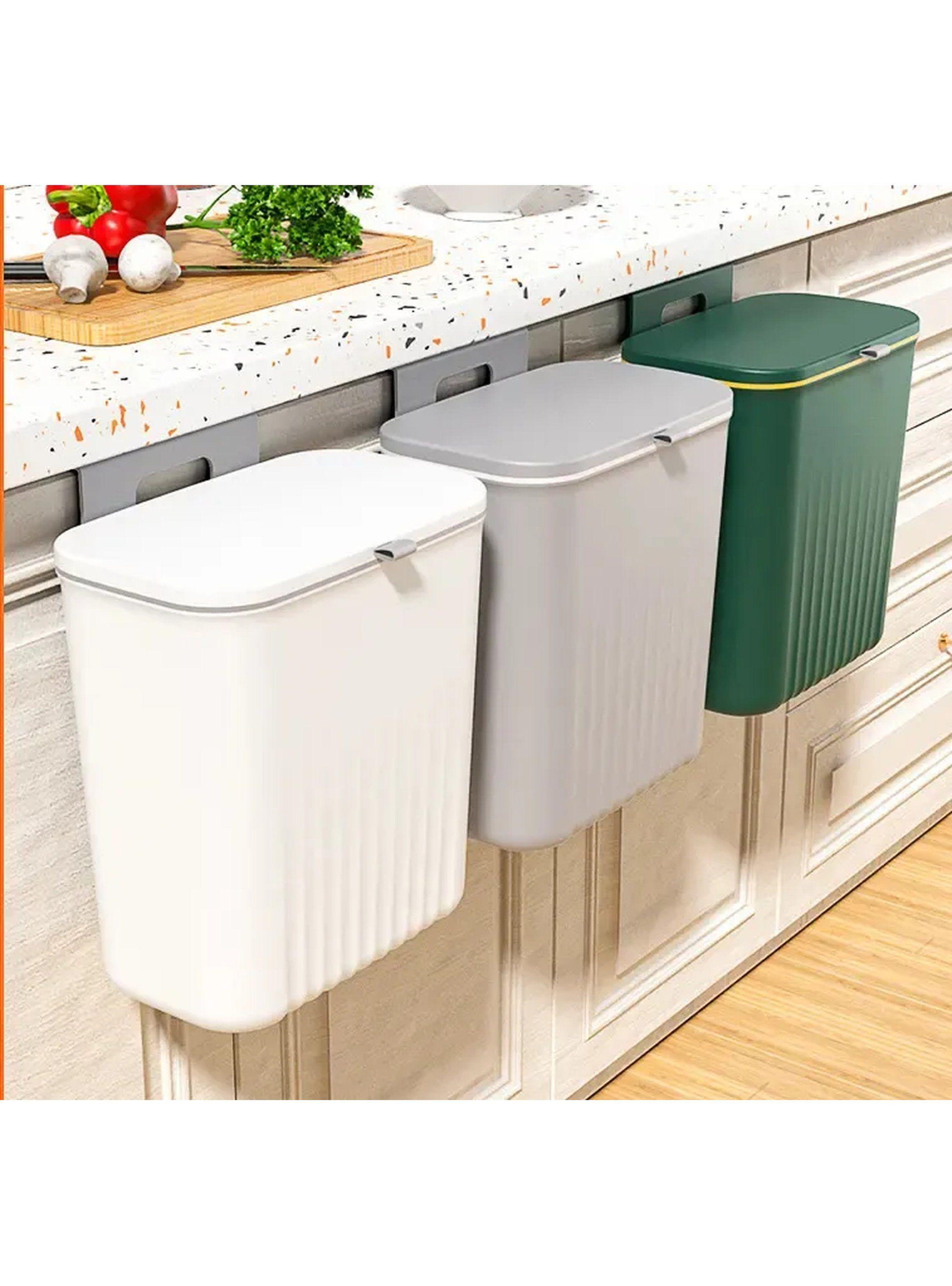Contenedor de Basura para Cocina Montaje en Pared Plástico 10L-1