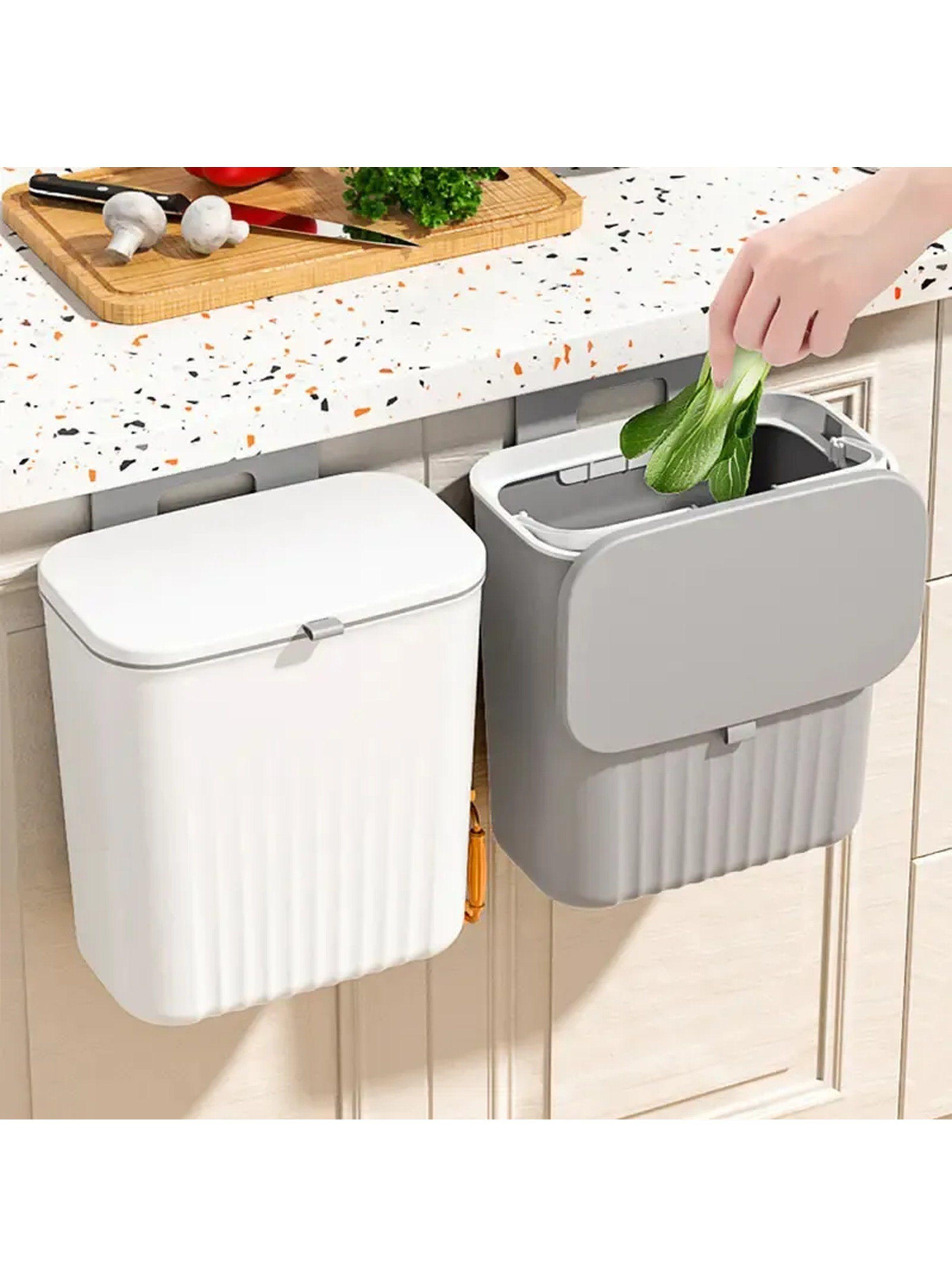 Contenedor de Basura para Cocina Montaje en Pared Plástico 10L-2