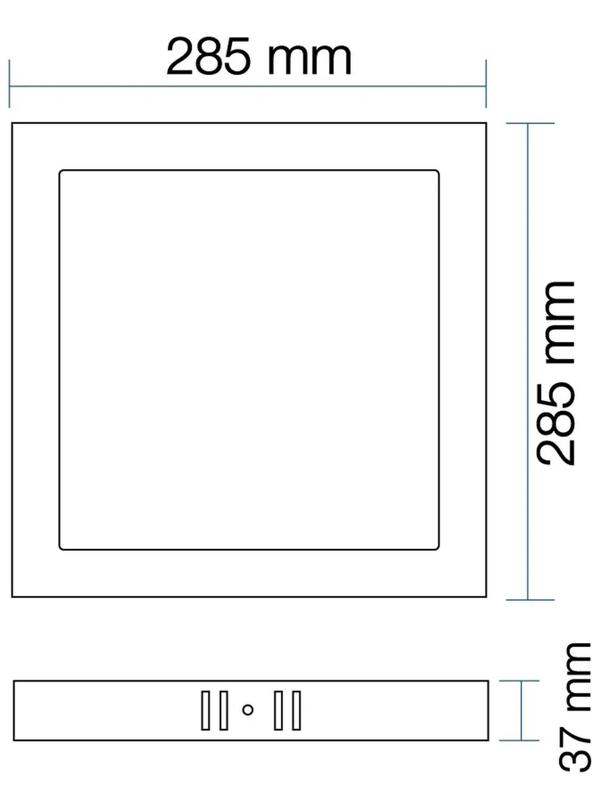 Panel LED Luz Fría 24W 285x285mm Blanco-2