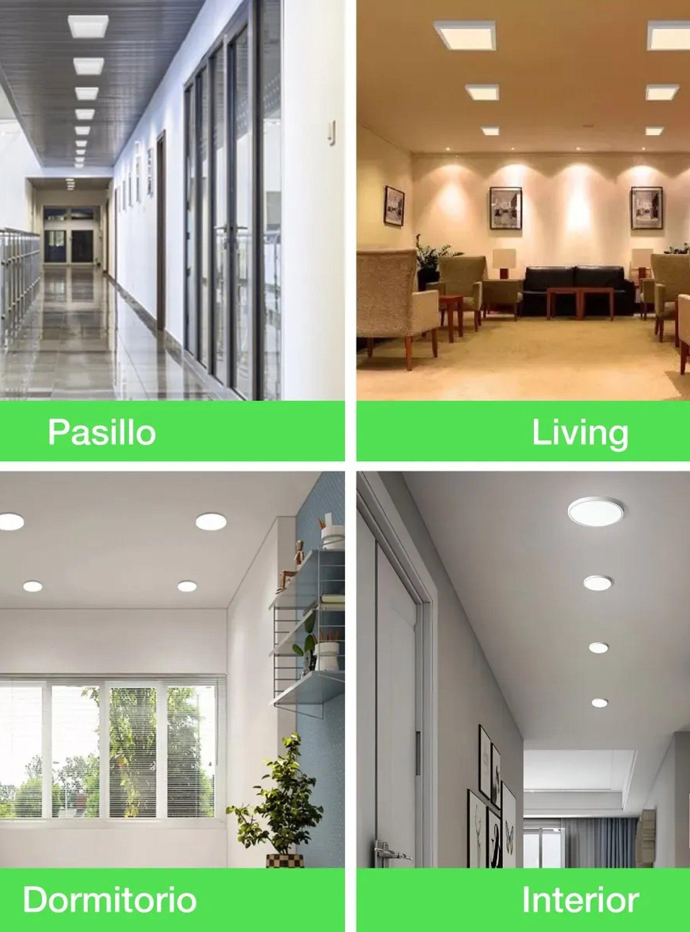 Panel LED Luz Fría 24W 285x285mm Blanco-3