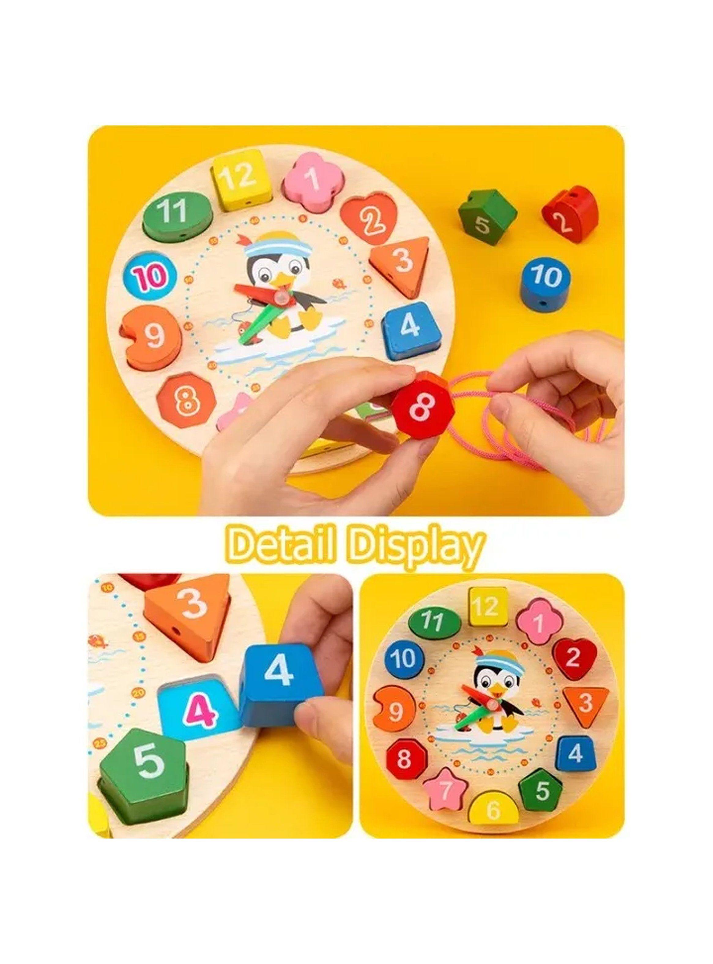 Set de Juguetes de Madera Educativos Infantiles Multicolor-4