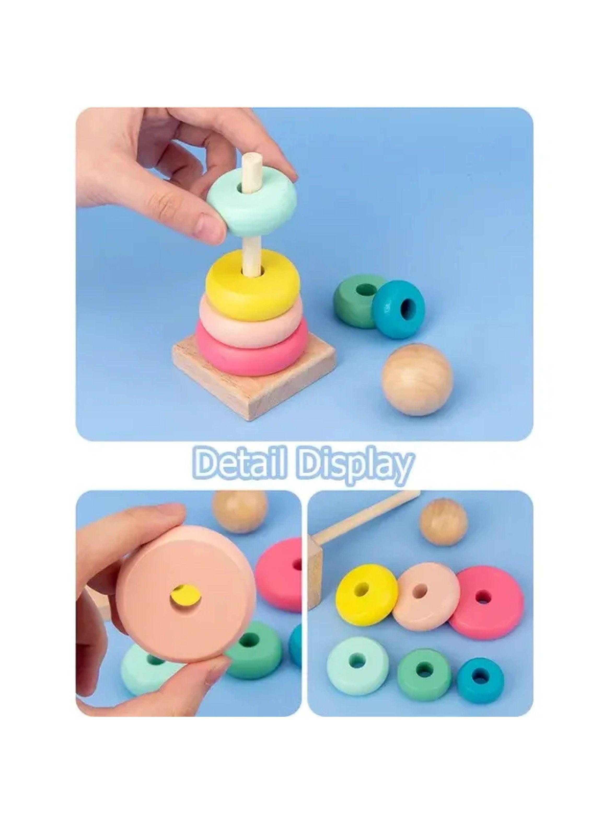 Set de Juguetes de Madera Educativos Infantiles Multicolor-9