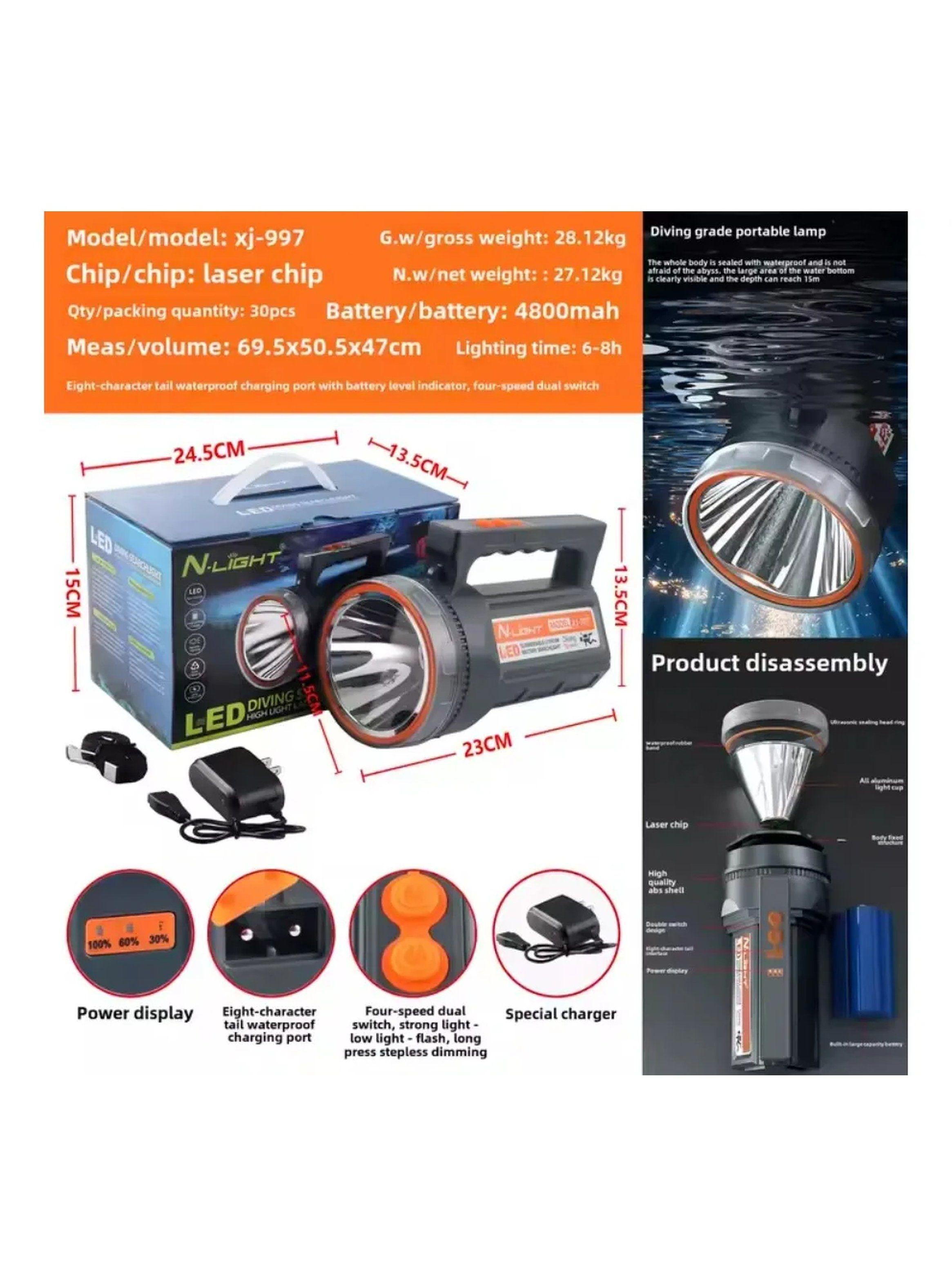 Linterna Recargable LED Sumergible XL-989 15W-4