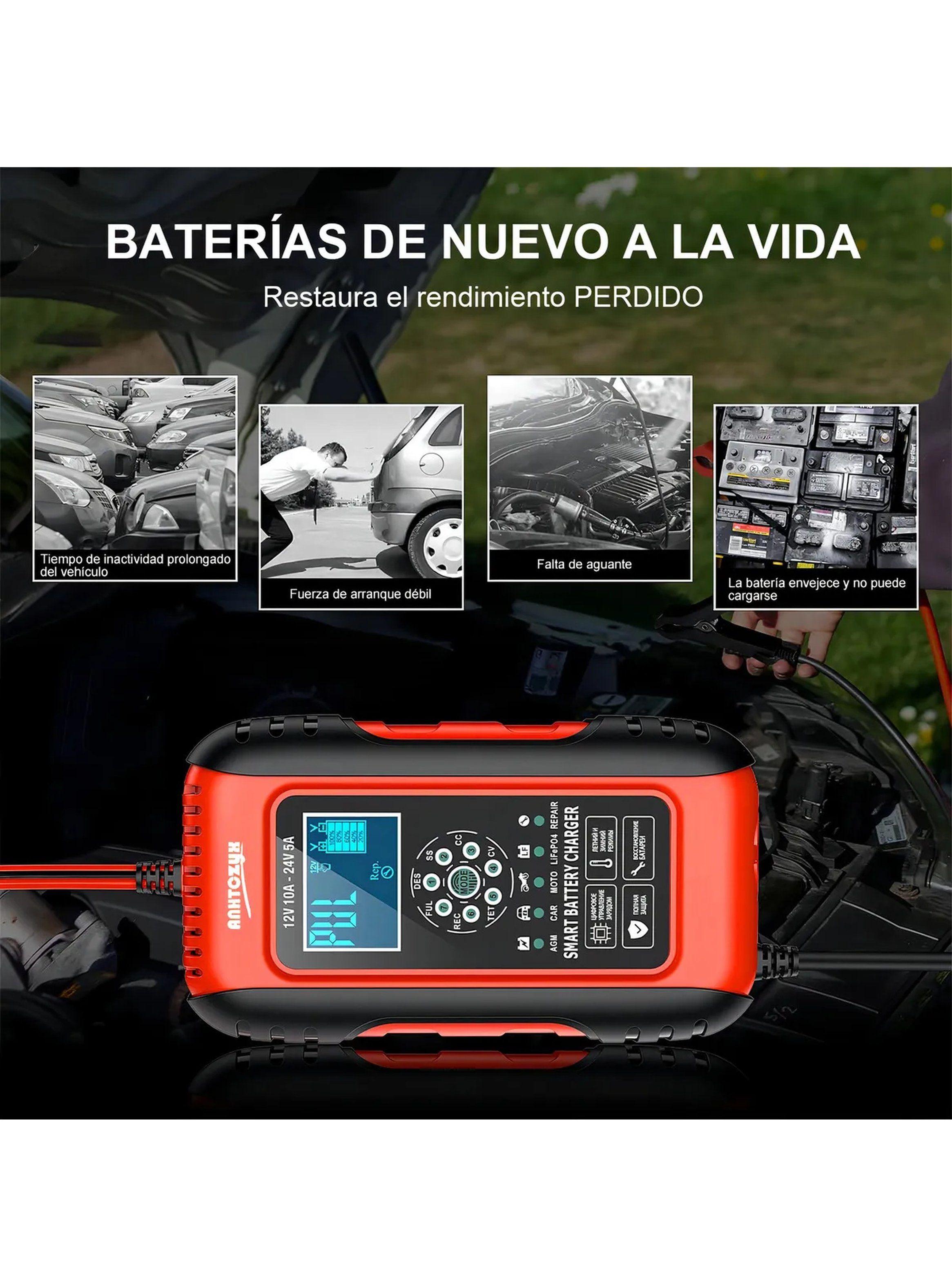 Cargador Inteligente de Batería 12V 24V Pantalla LCD 10A-2