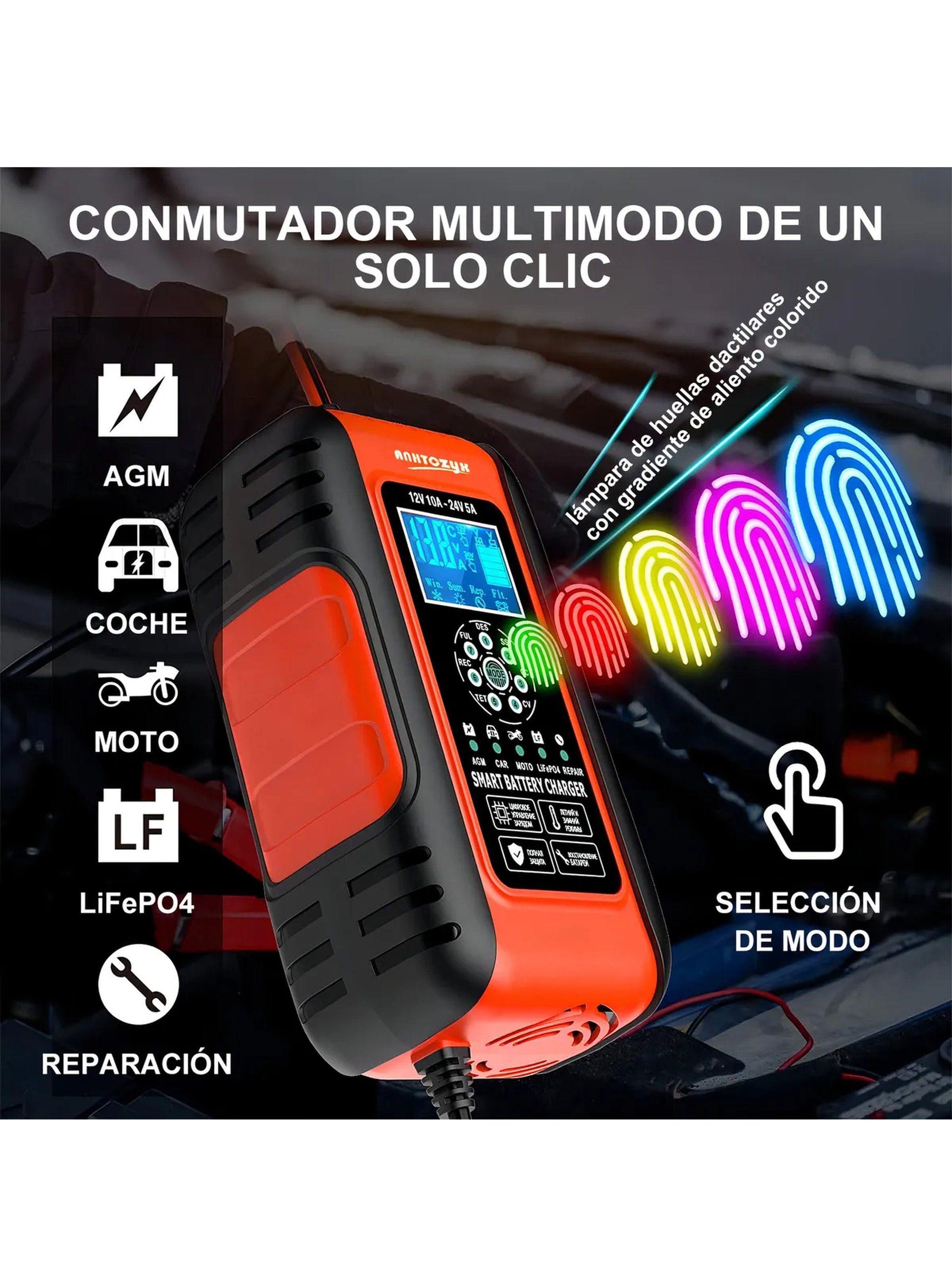 Cargador Inteligente de Batería 12V 24V Pantalla LCD 10A-3