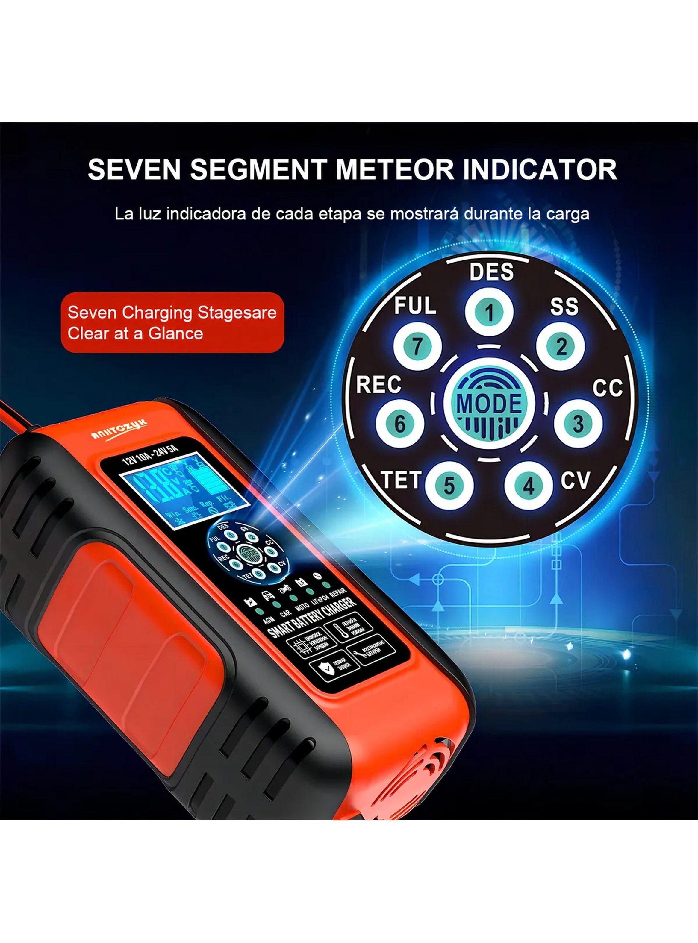 Cargador Inteligente de Batería 12V 24V Pantalla LCD 10A-4