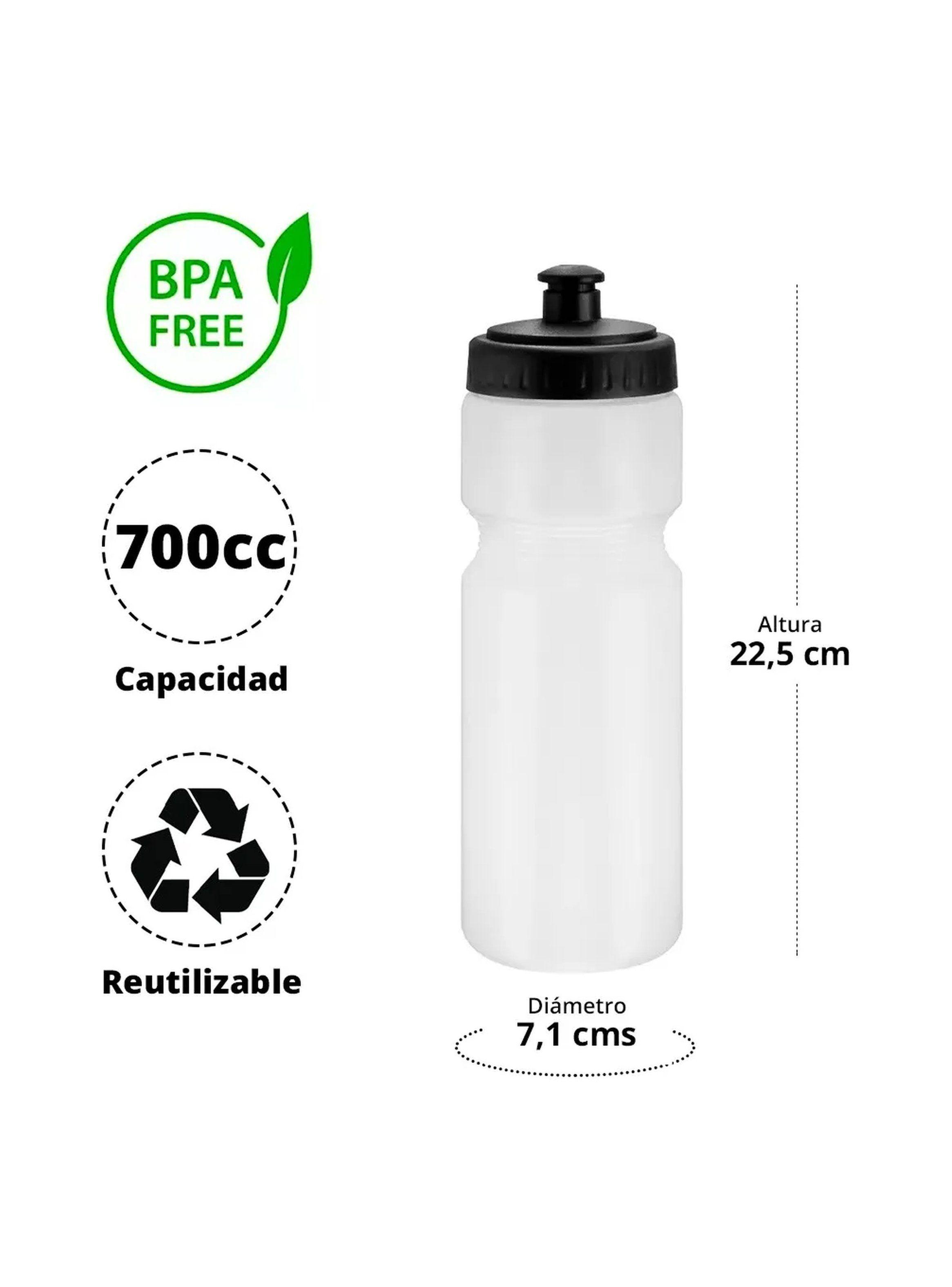 Botellas Deportivas Plásticas 750 ml Sin BPA | Pack de 10-7