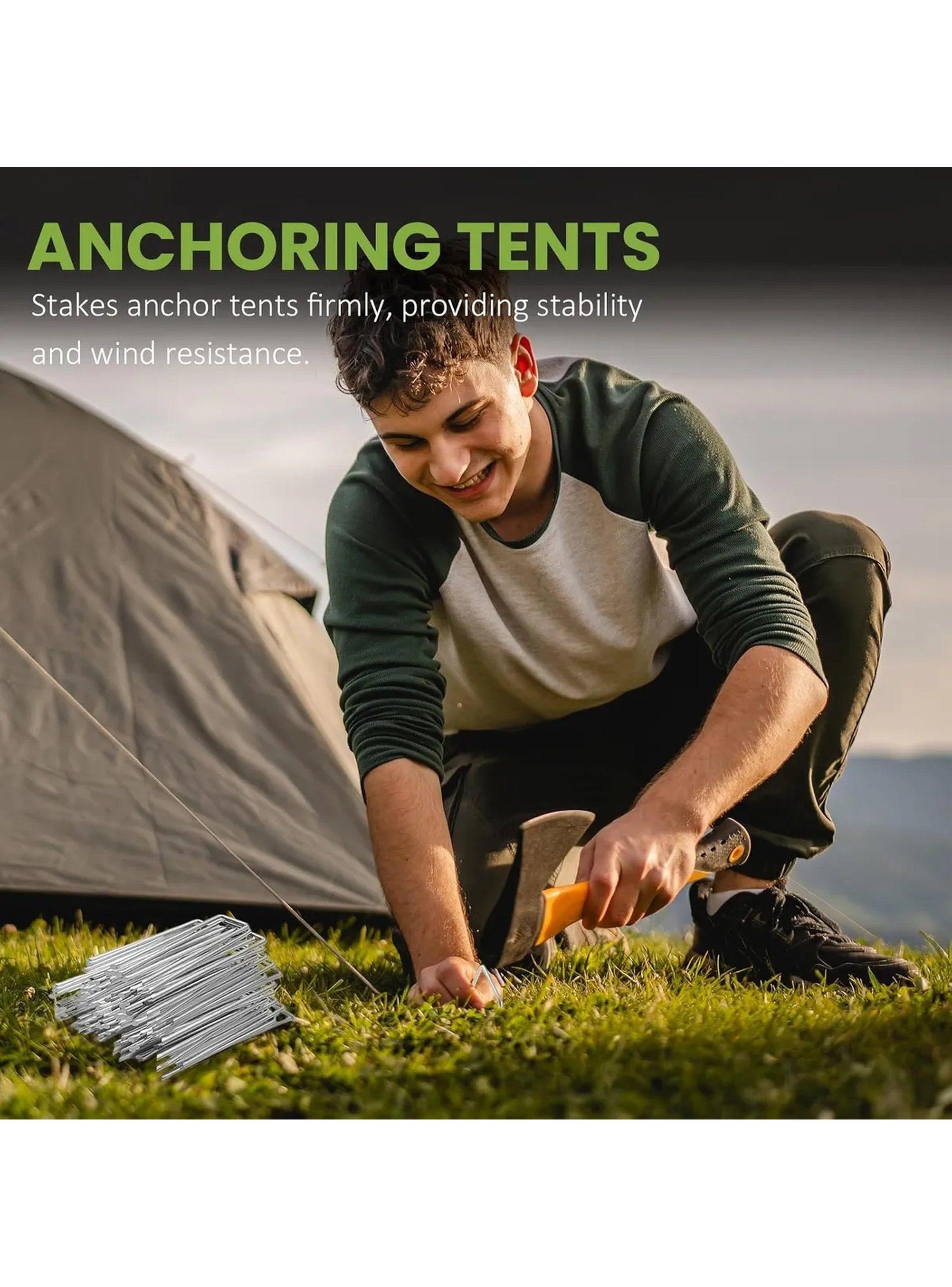 Estacas de Jardín de Metal Galvanizado Antioxidante 150mm x 36mm | Paquete de 100-4