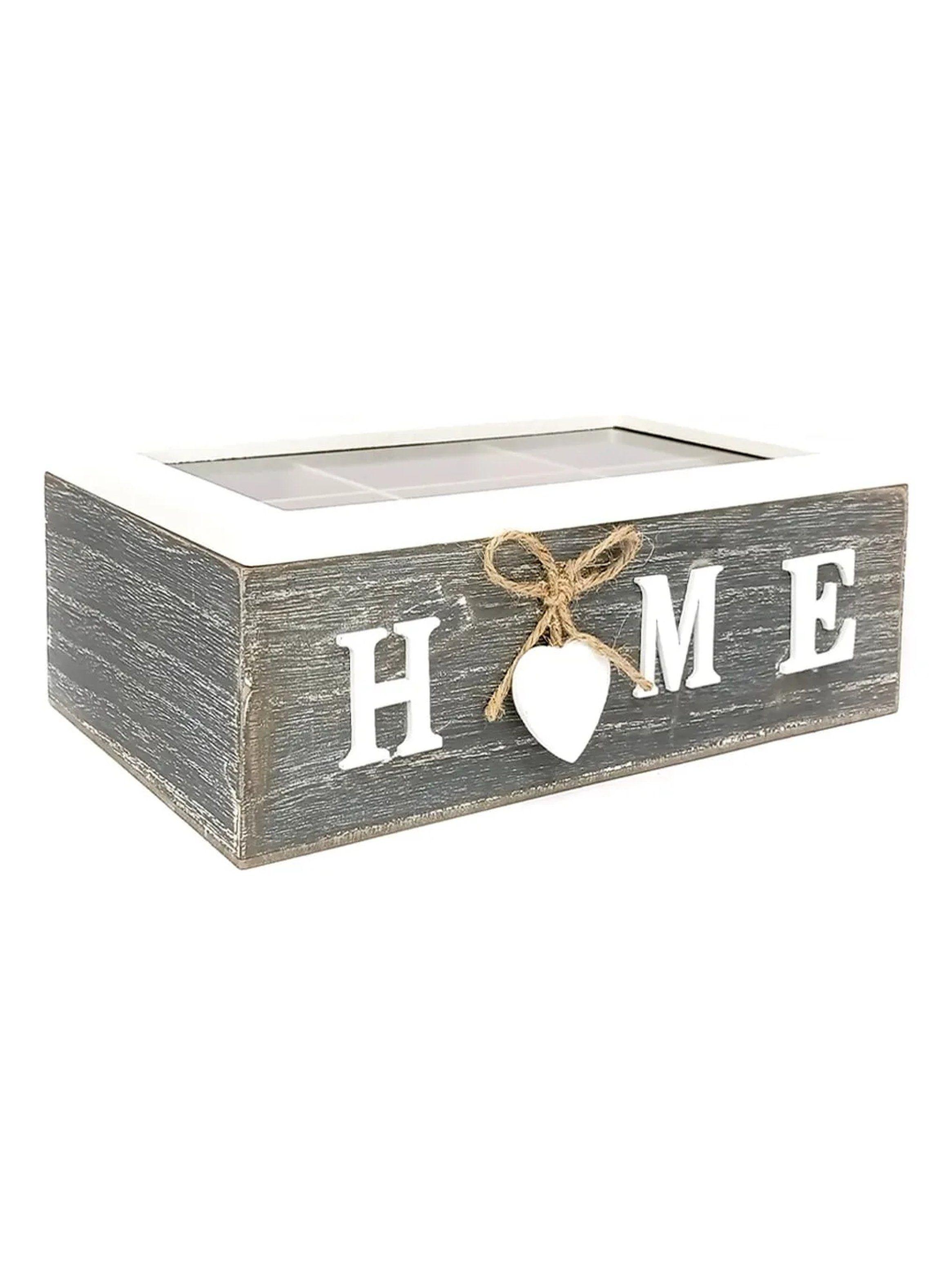 Caja Organizadora de Té Madera con Divisiones Decorativa-1