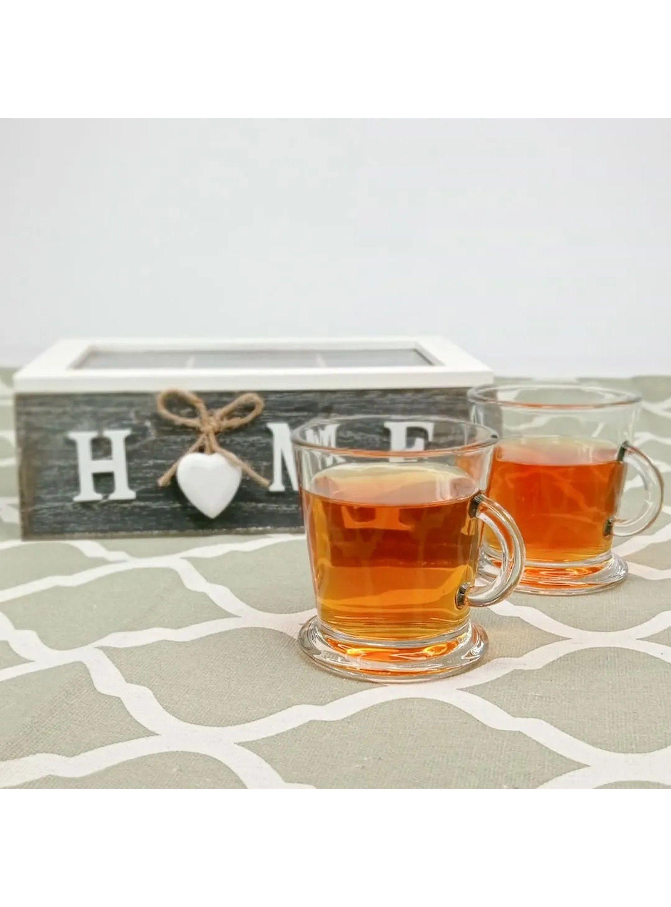 Caja Organizadora de Té Madera con Divisiones Decorativa-2