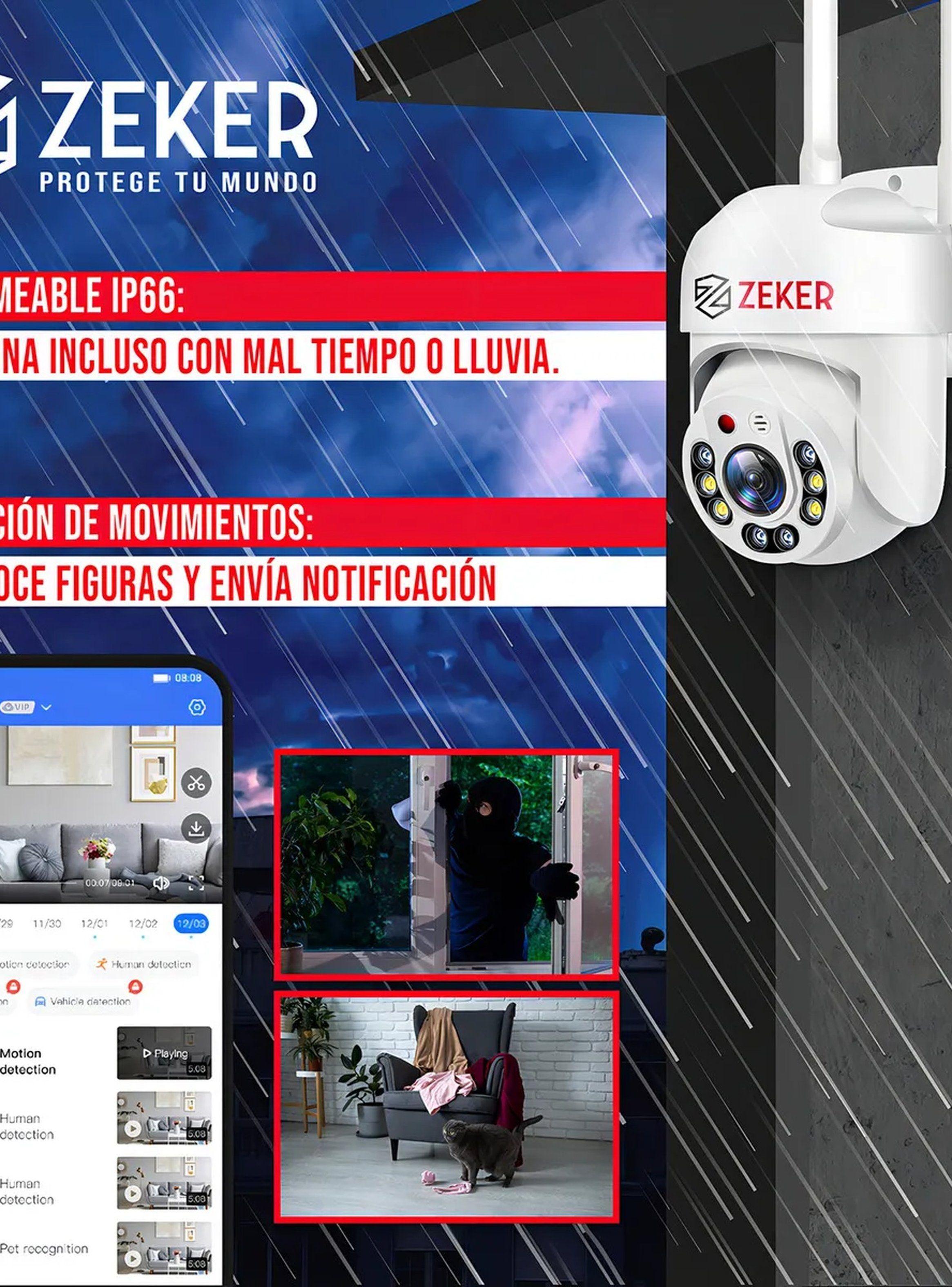 Cámara IP de Seguridad WiFi Vision Nocturna 1080P Interior y Exterior-4