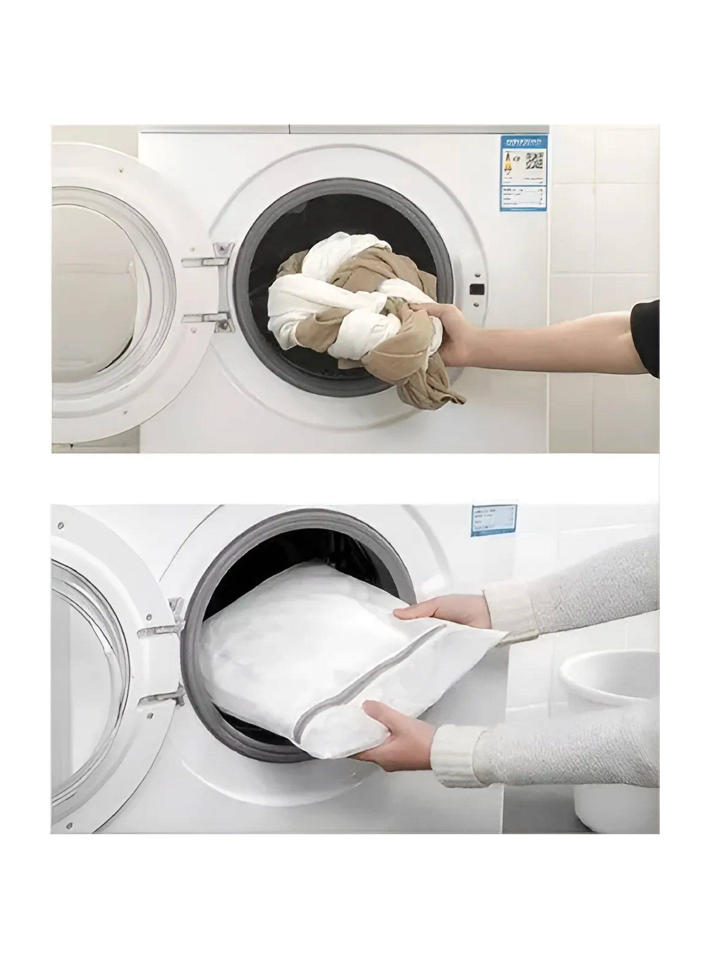 Bolsas de Lavado de Ropa Malla Blanca con Cierre Cremallera-5