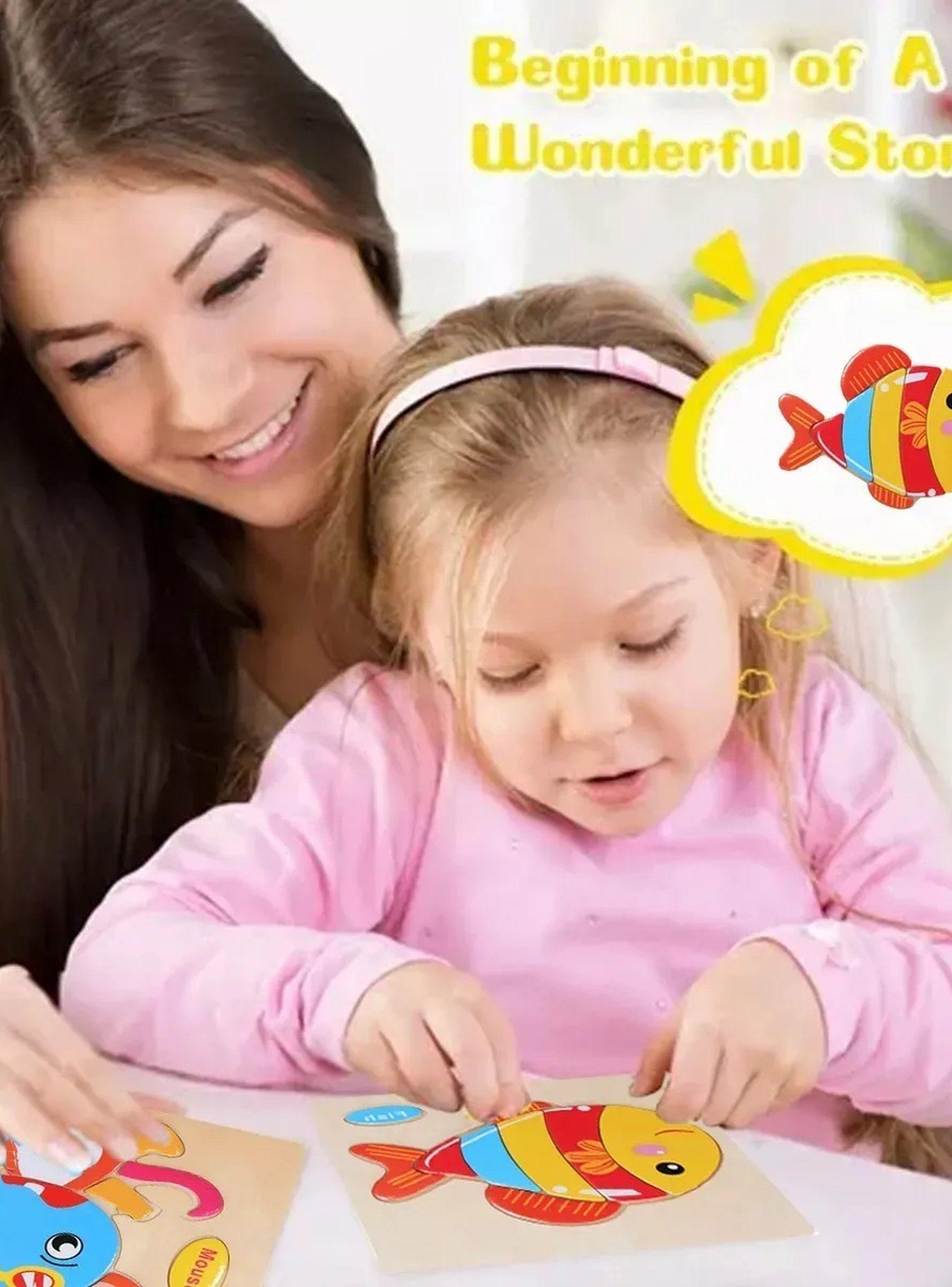 Rompecabezas De Madera Infantil Animales 14.8cm-3