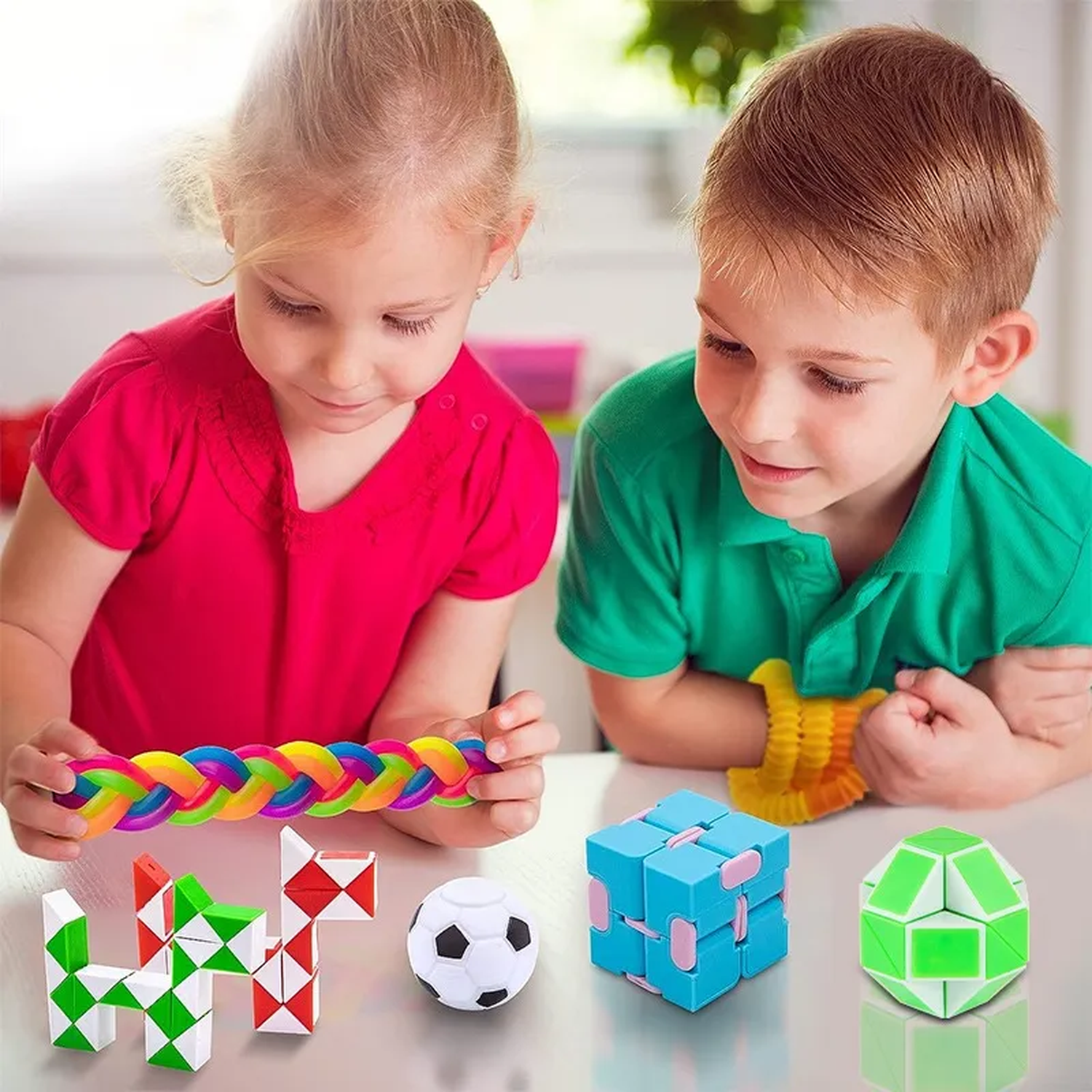 Juguetes Antiestrés 55 Piezas Niños Fidget Sensorial Multicolor-7