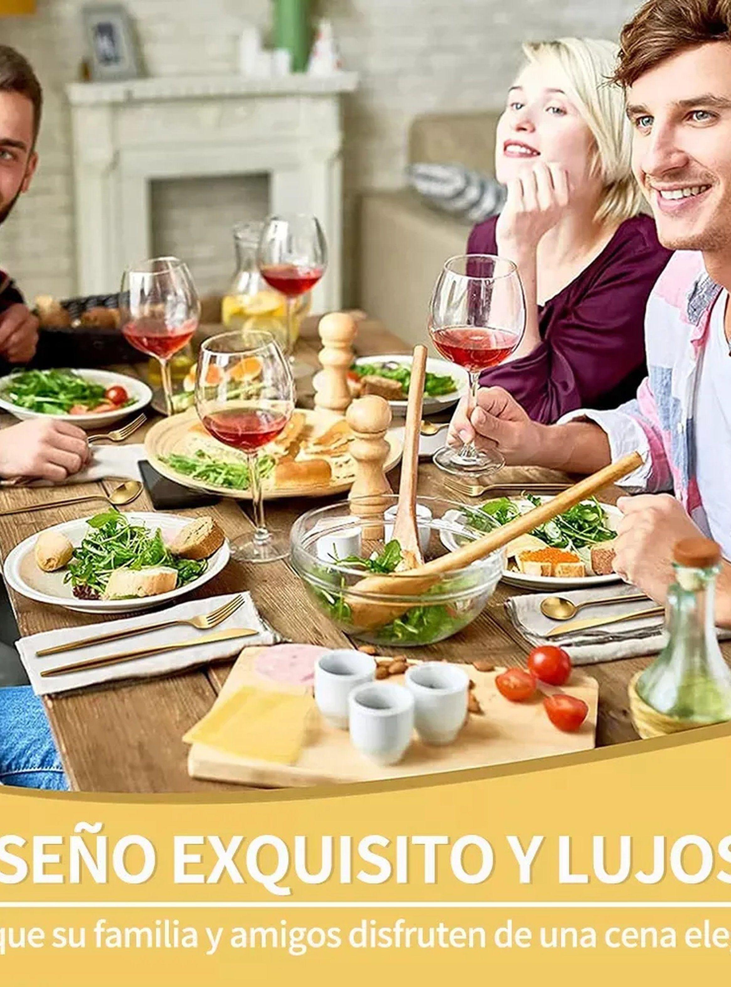 Juego De Cubiertos 24 Piezas Acero Inoxidable Dorado-9