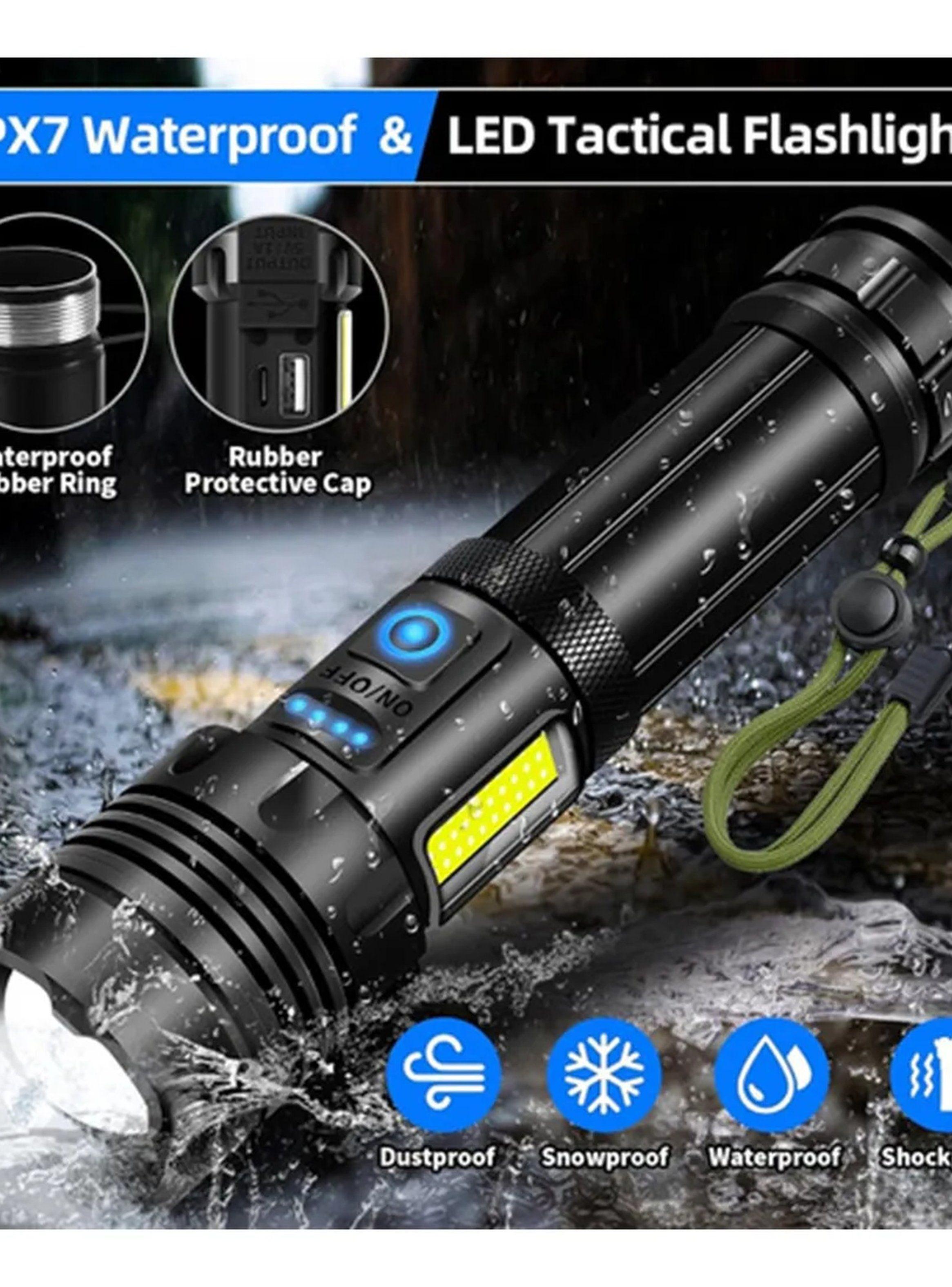 Linterna LED Recargable 7 Modos Alta Potencia Impermeable-5