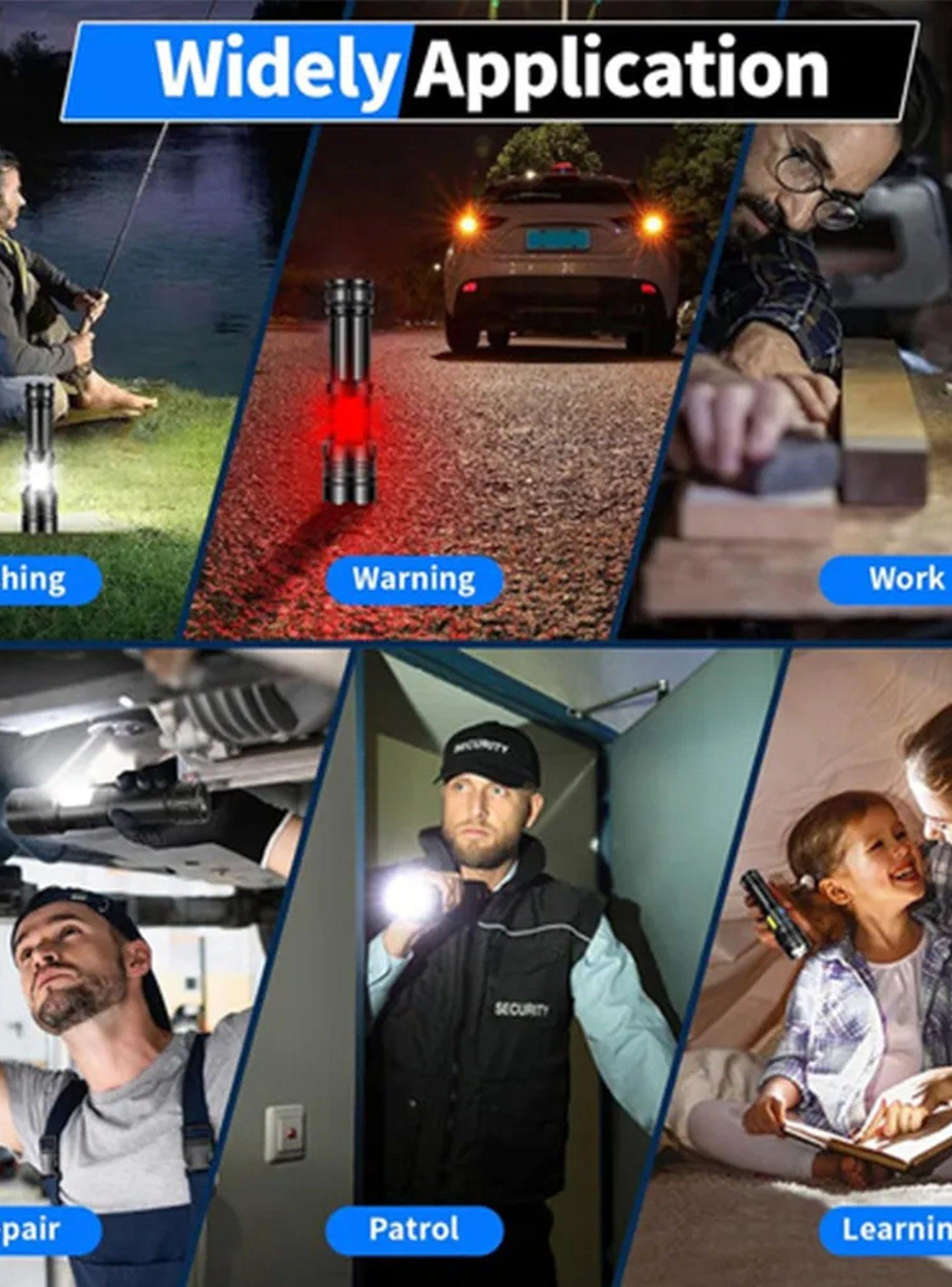 Linterna LED Recargable 7 Modos Alta Potencia Impermeable-7