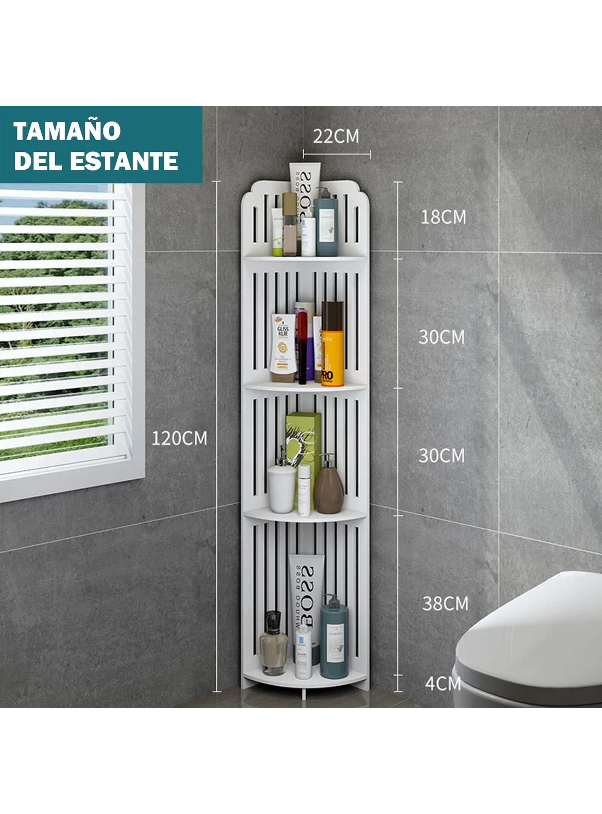 Estantería de Almacenamiento Vertical Plástica Multiusos Blanca-4