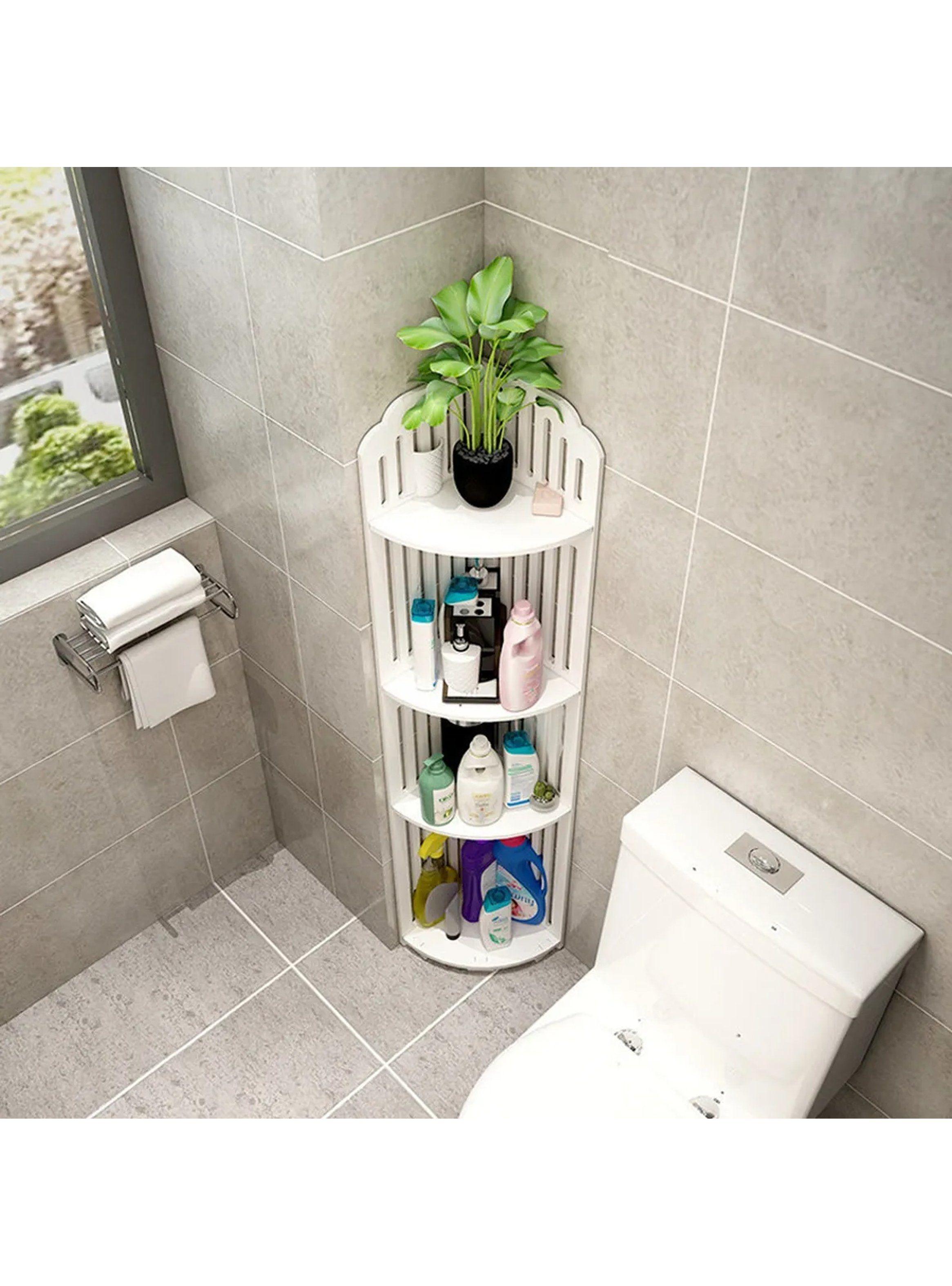 Estantería de Almacenamiento Vertical Plástica Multiusos Blanca-6