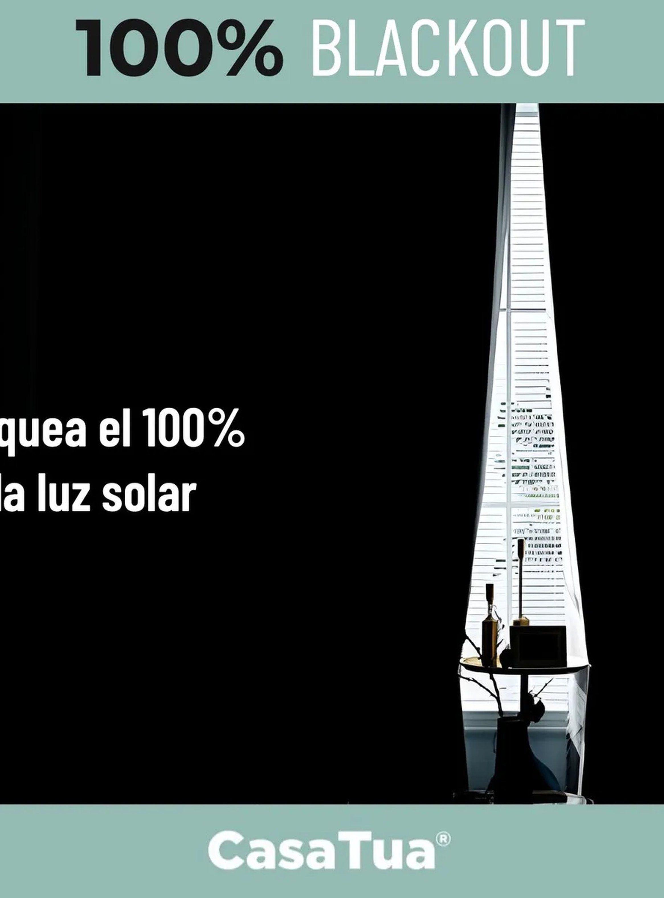 Cortinas Blackout 100% Poliéster 140x140 cm Azul-4