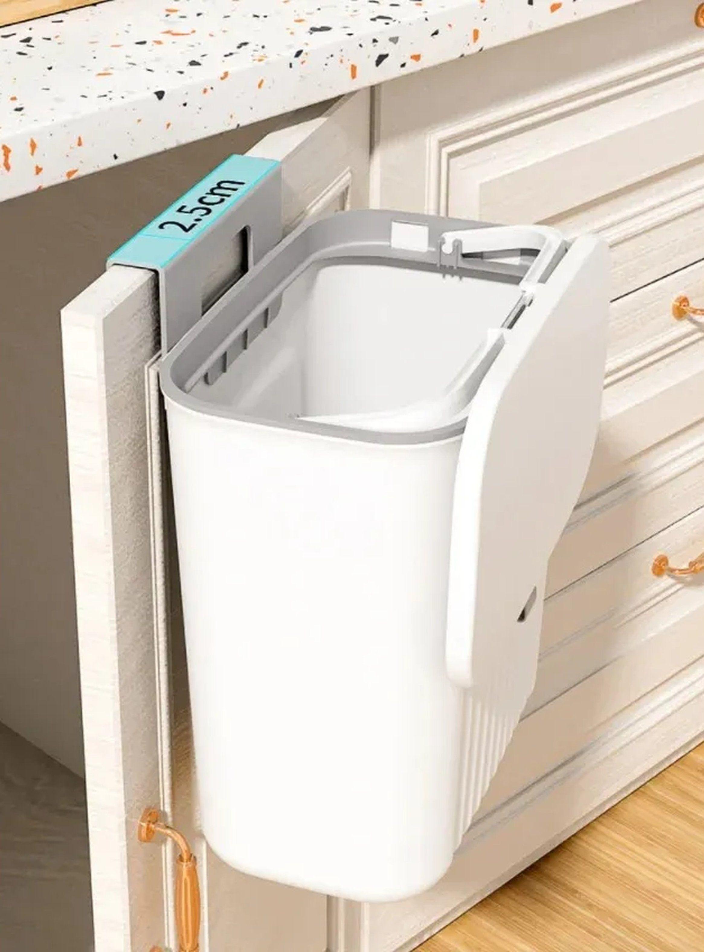 Cubos de Basura con Montaje en Puerta para Cocina 9L Rectangulares-3