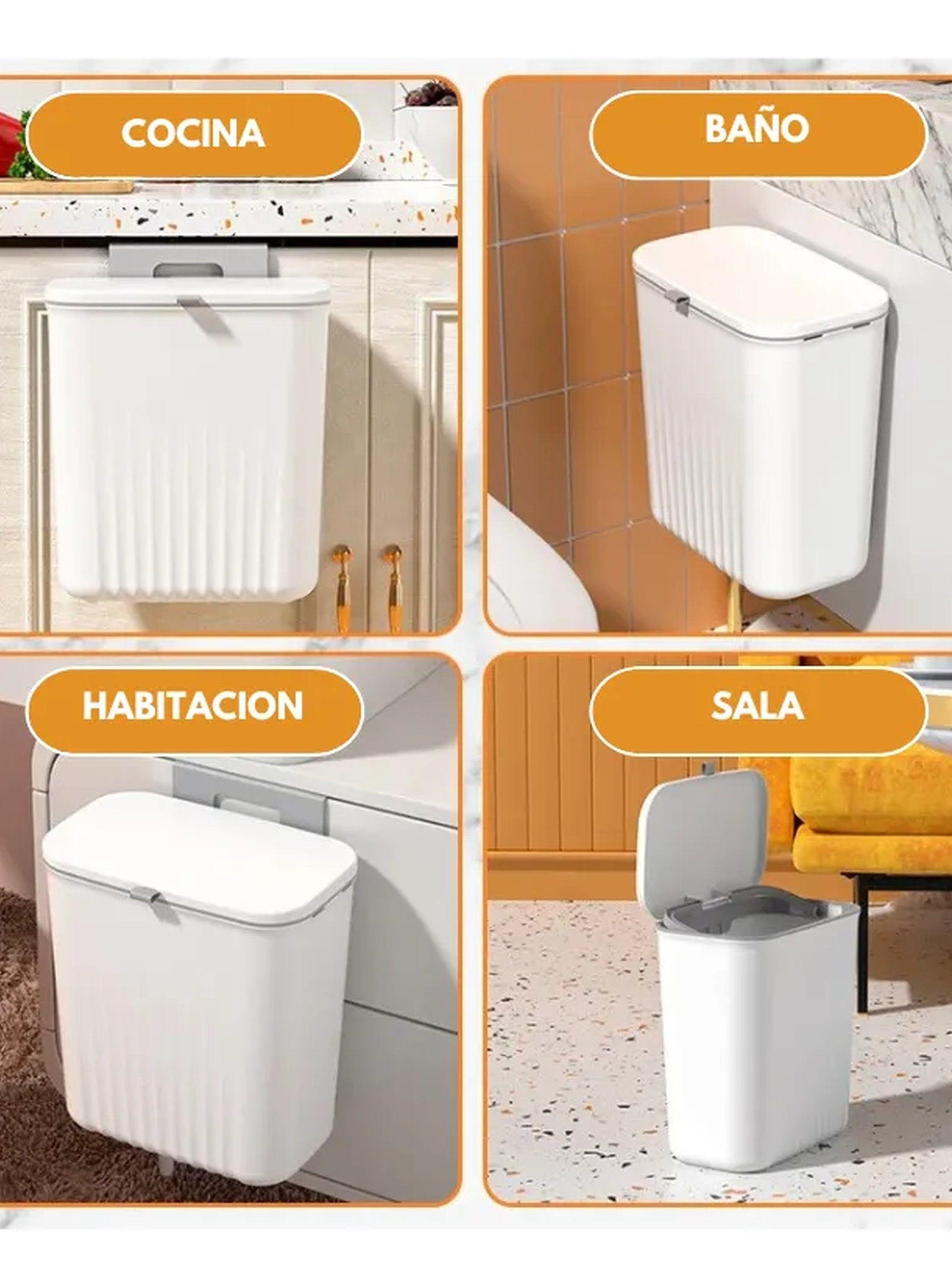 Cubos de Basura con Montaje en Puerta para Cocina 9L Rectangulares-5