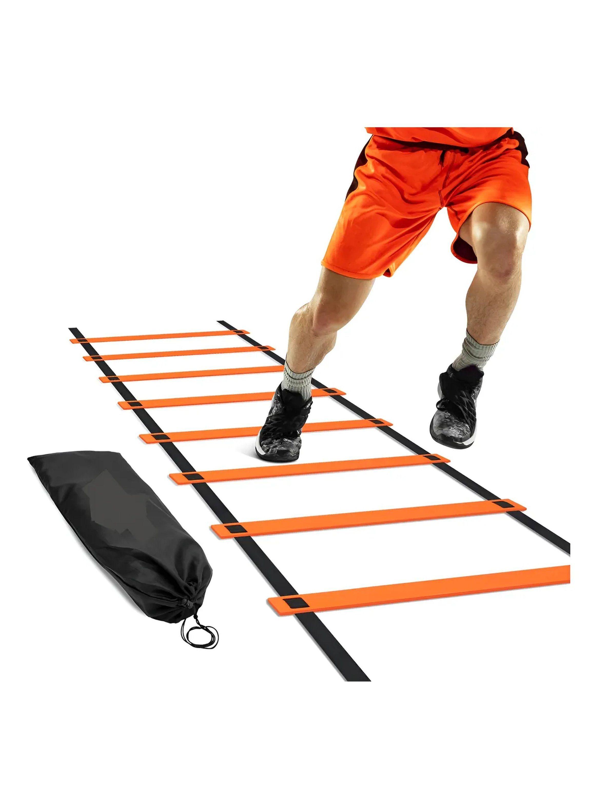 Escalera de Agilidad Deportiva Plástico Duradero Rungs Ajustables-0