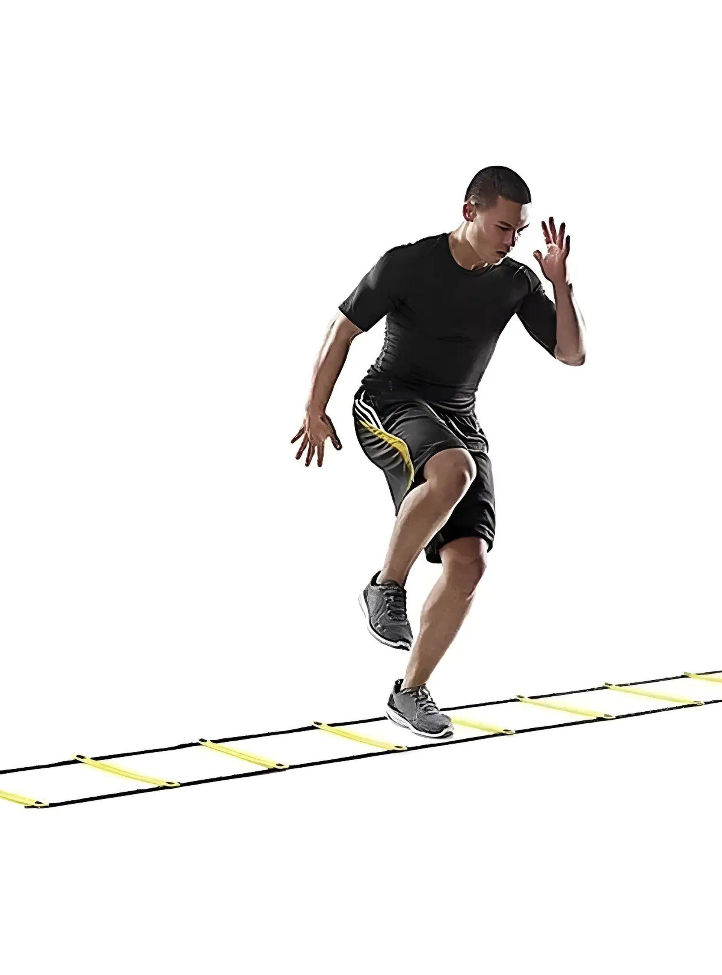 Escalera de Agilidad Deportiva Plástico Duradero Rungs Ajustables-6
