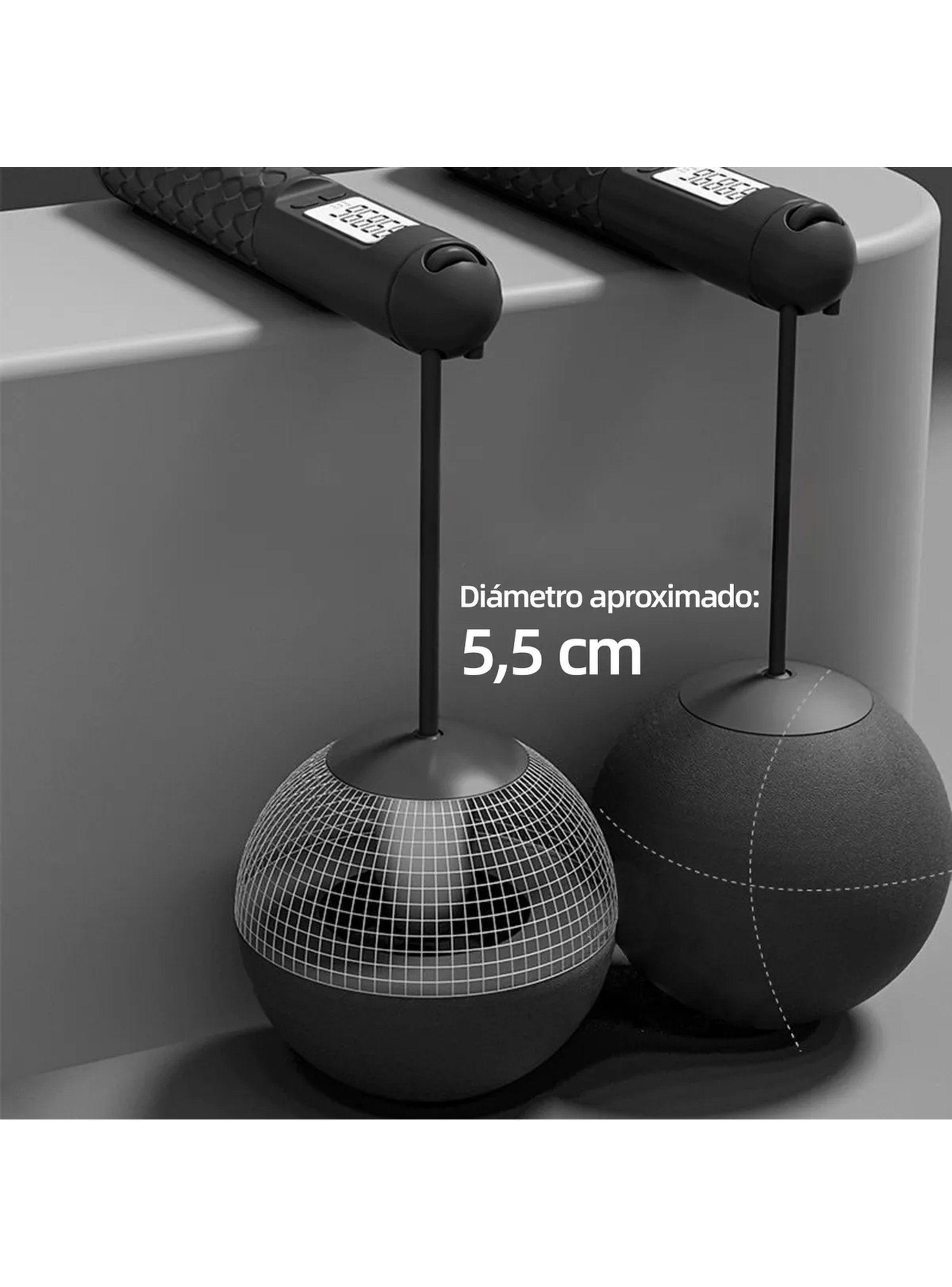 Cuerda Para Saltar Digital Ajustable Con Contador Cable Acero-2