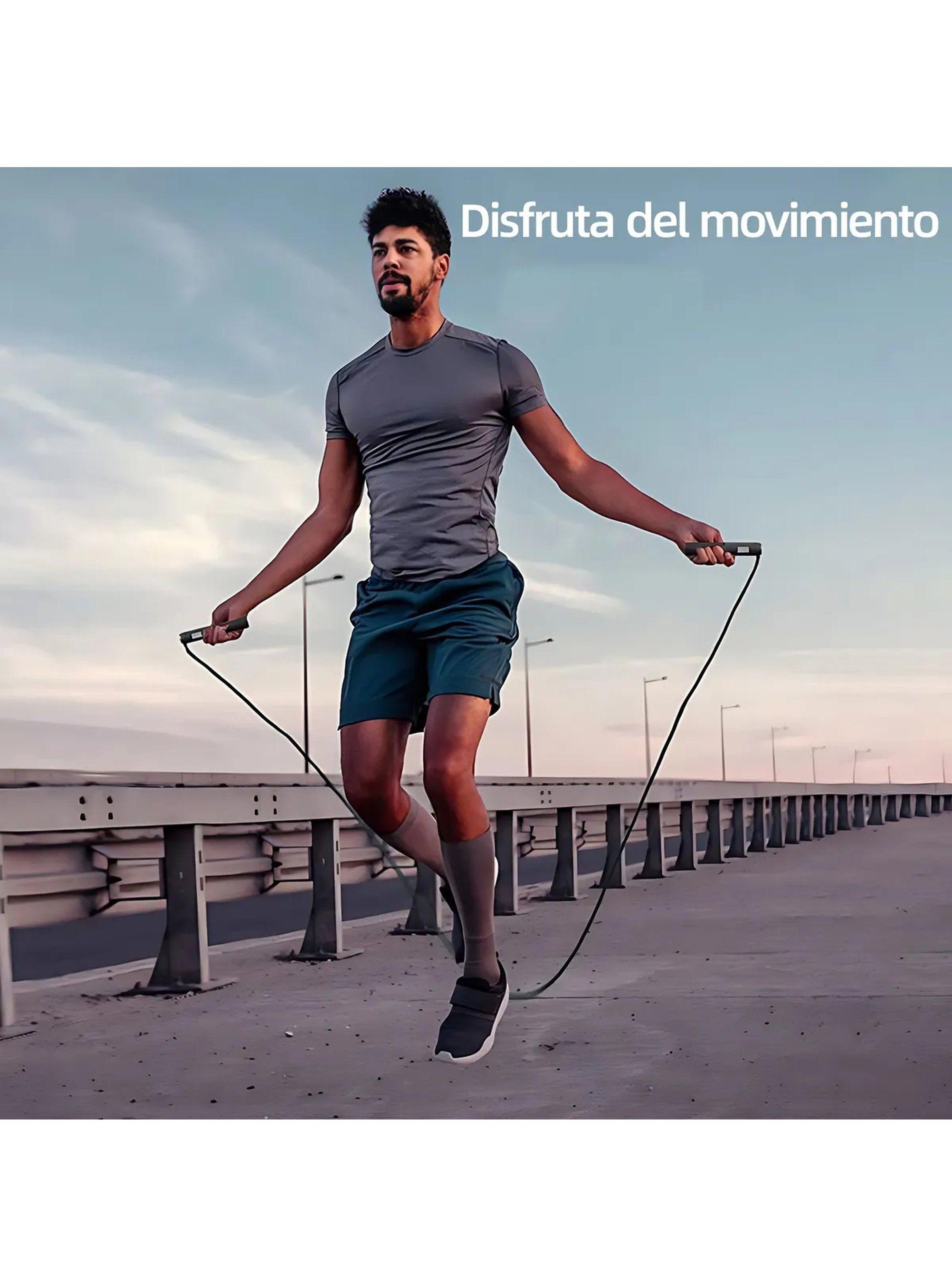 Cuerda Para Saltar Digital Ajustable Con Contador Cable Acero-5