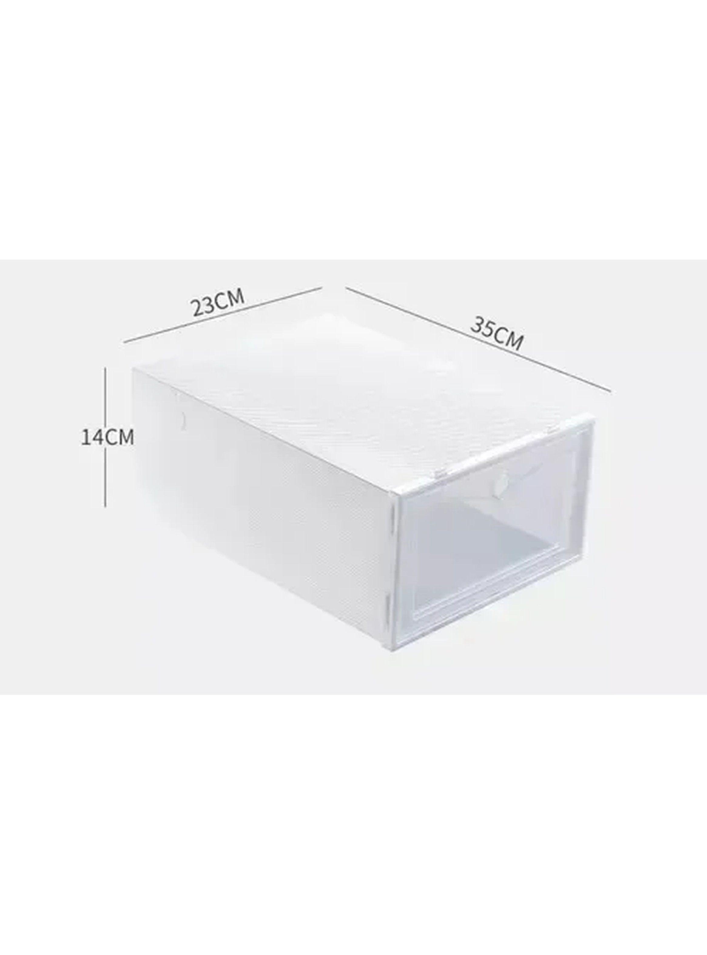 Caja Organizadora de Zapatos Transparente Plástica 35x23x14 cm Pack x6 -2