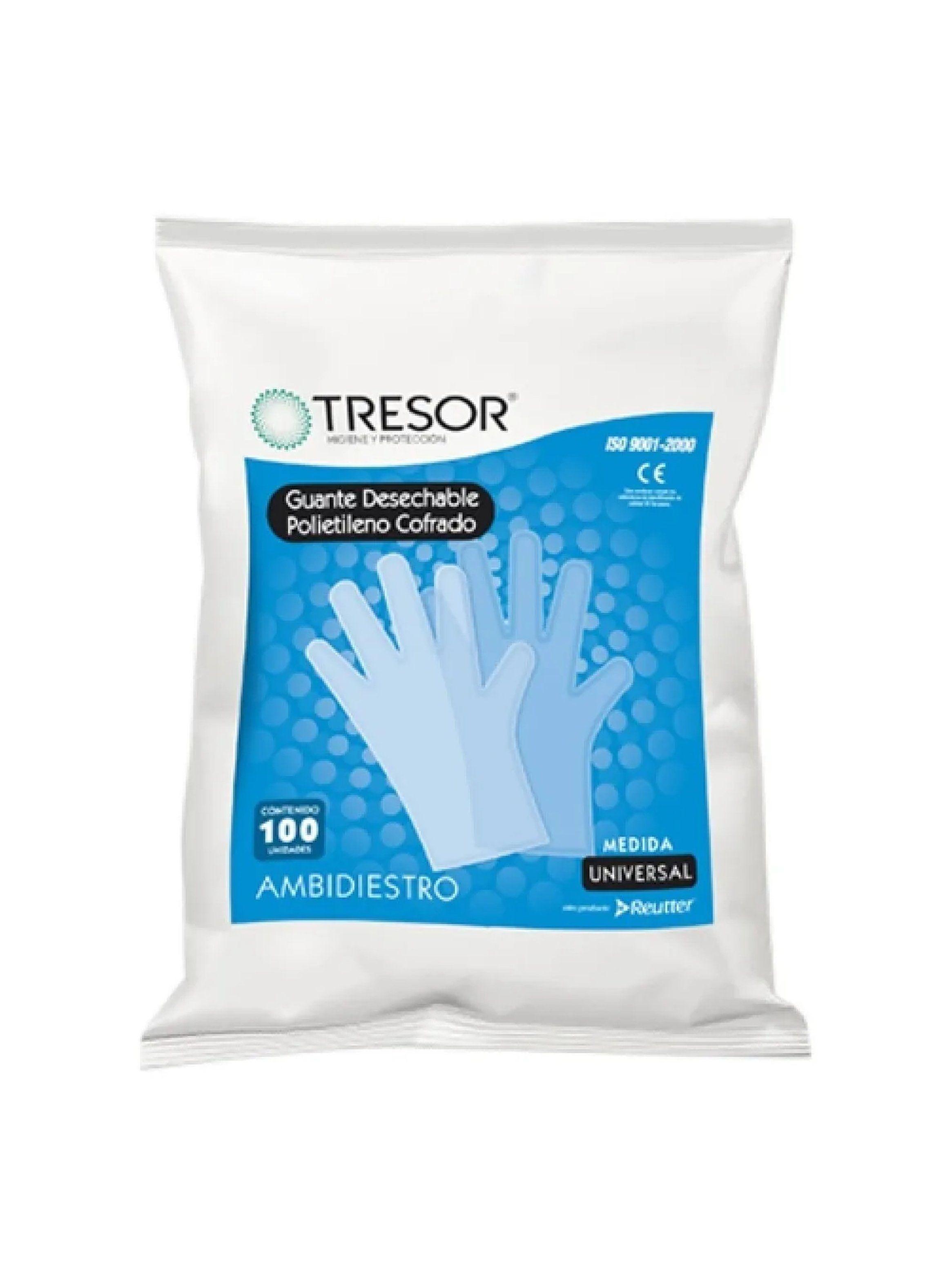 Guantes Desechables Polietileno Cofrado Ambidiestros Talla Universal-0