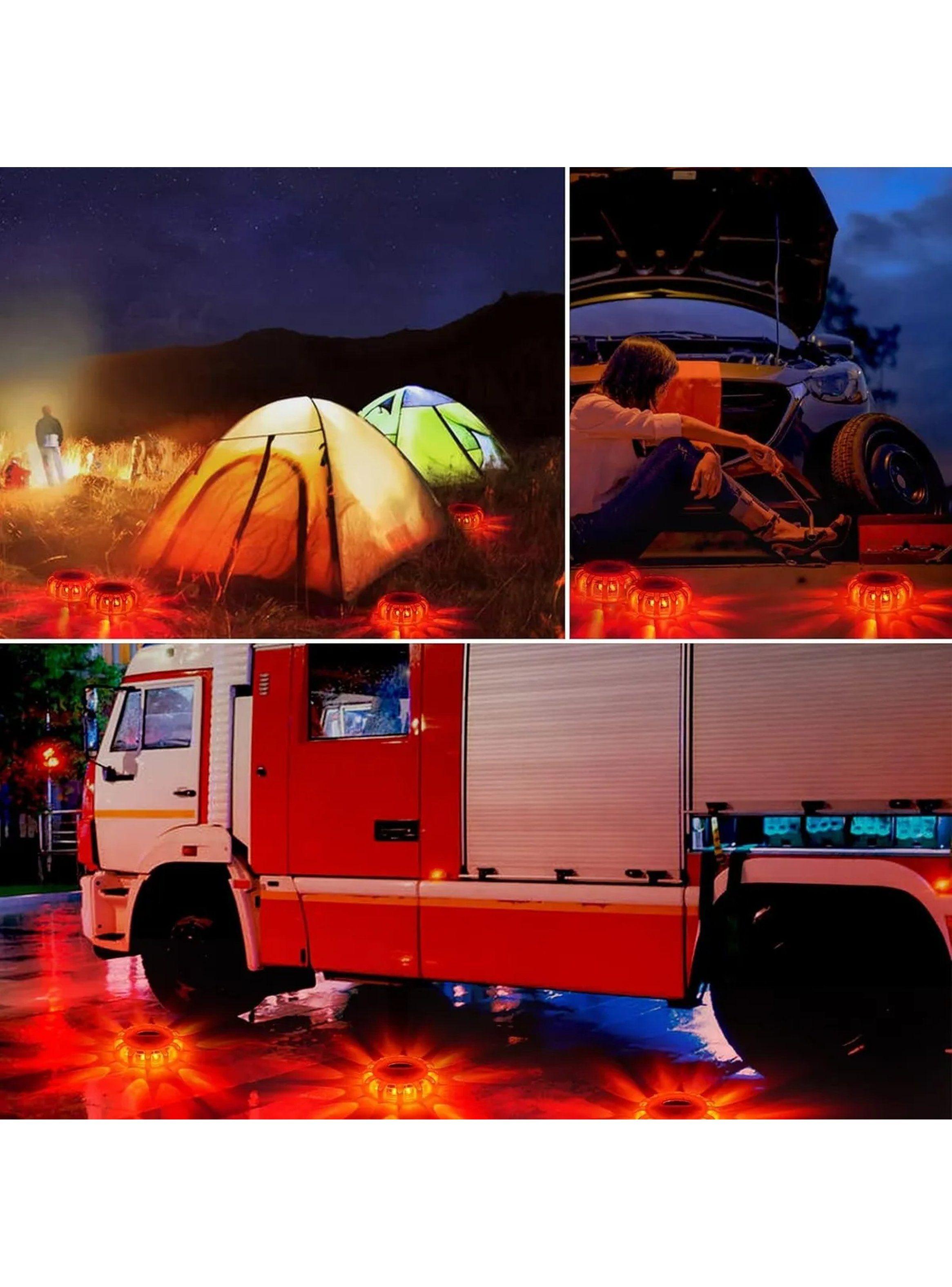 Luz de Emergencia LED Magnética Impermeable Naranja Multiusos-4