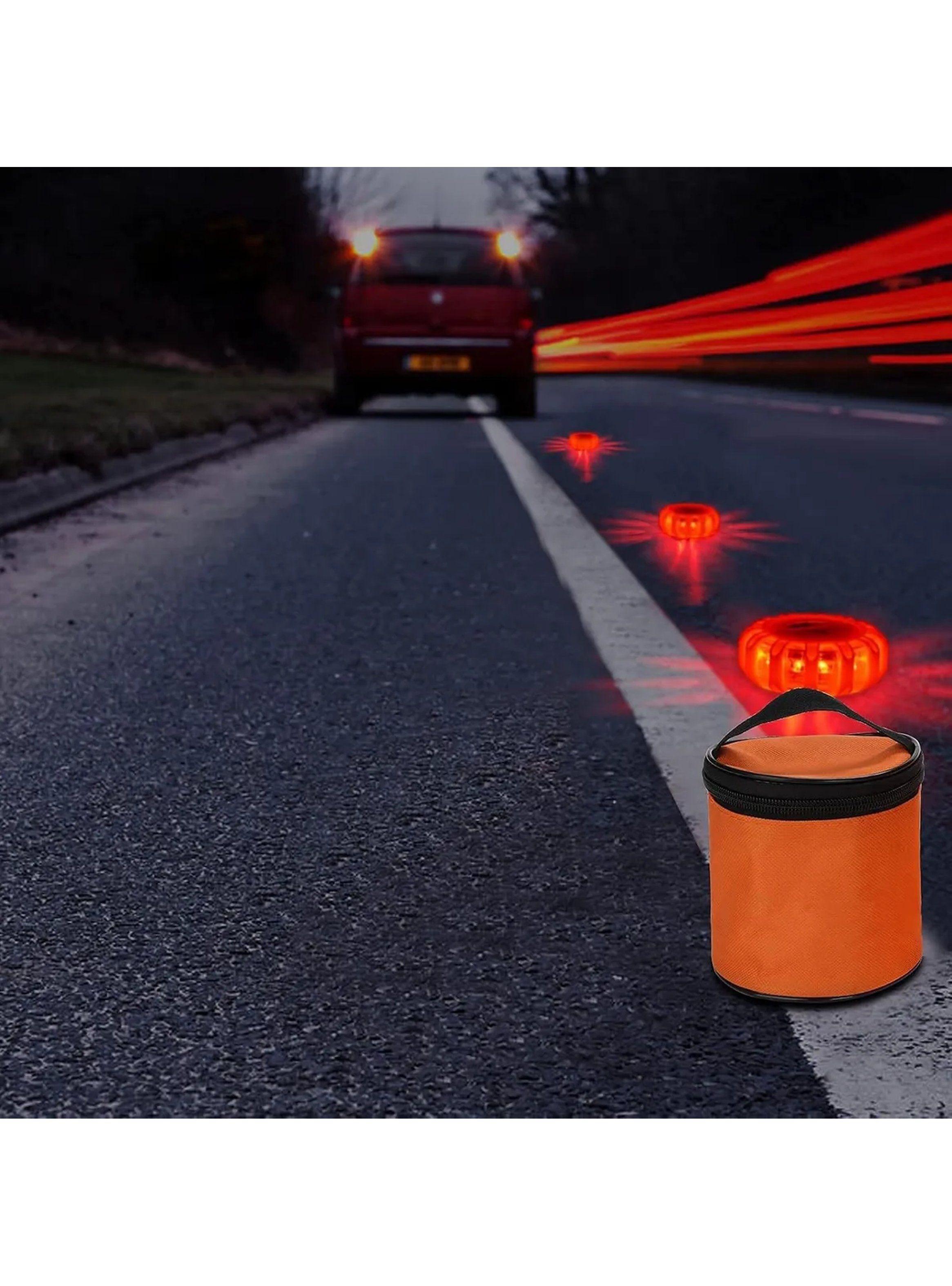 Luz de Emergencia LED Magnética Impermeable Naranja Multiusos-6